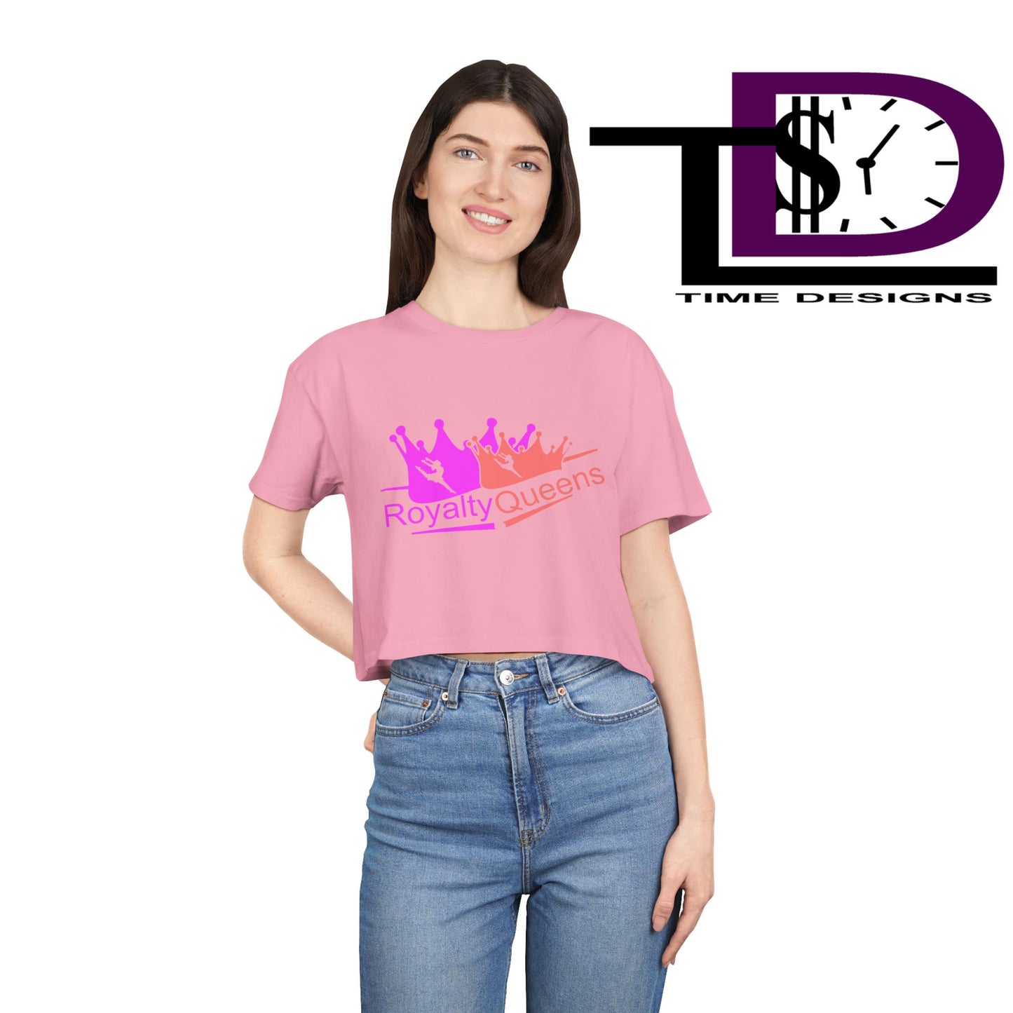 Royalty Queens Crop Tee - Stylish Women's Fashion for Birthdays, Festivals, Casual Wear, Gifts for Her, Trendy Outfit