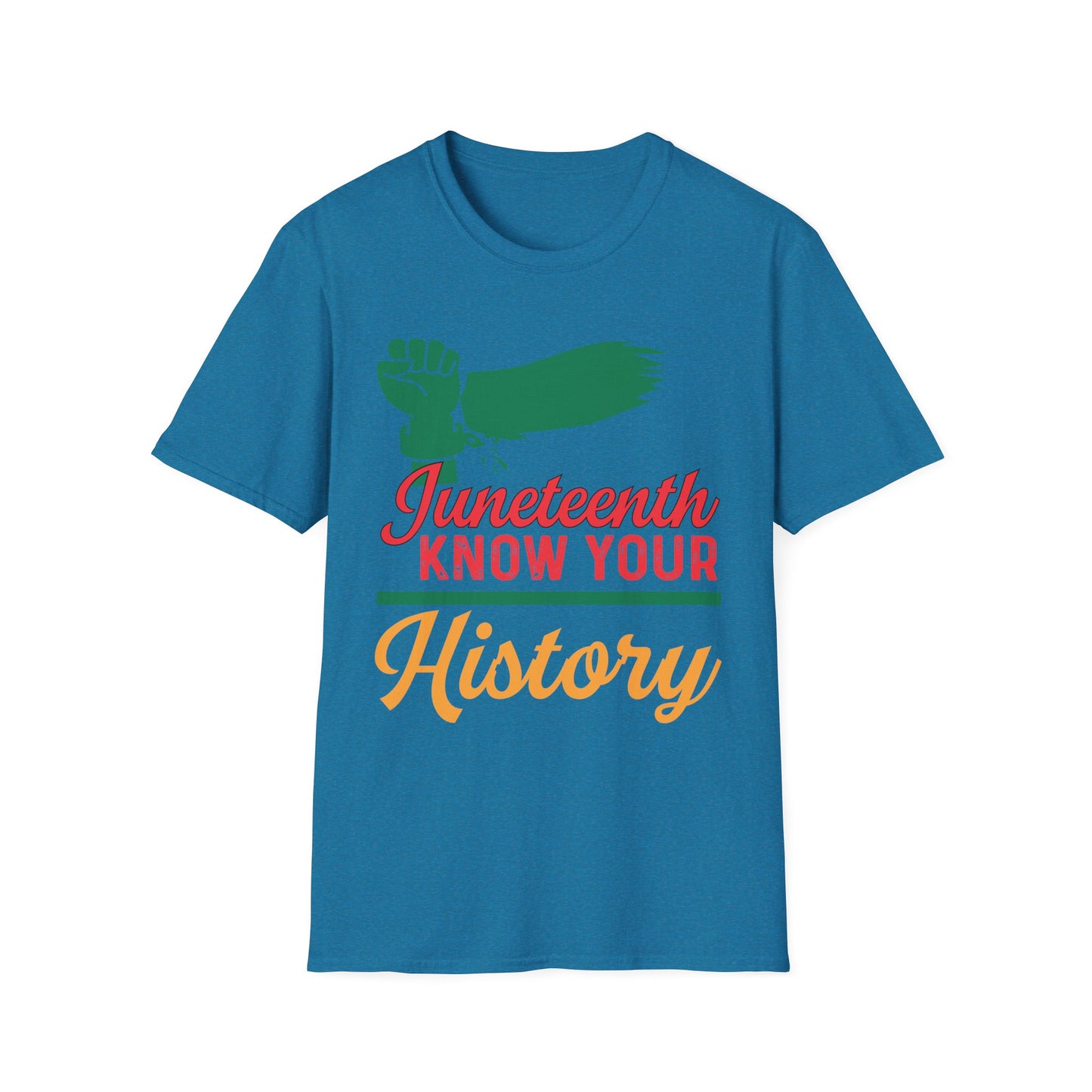 Unisex Softstyle T-Shirt - Juneteenth Know Your History, Comfortable Tee, Black History Month Gift, Celebration Shirt, Family Reunion Attire