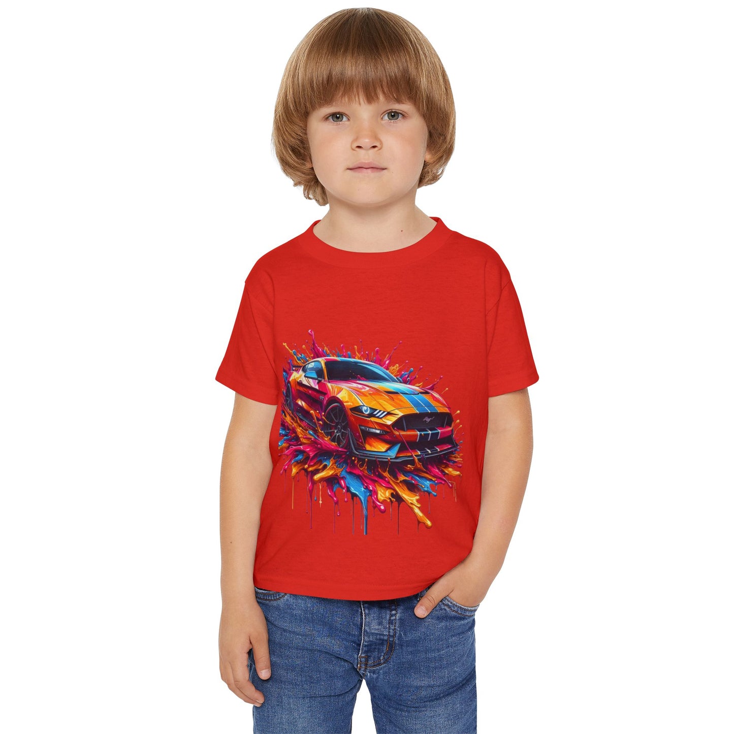 Vibrant Sports Car Toddler T-Shirt - Fun & Colorful Kids Tee