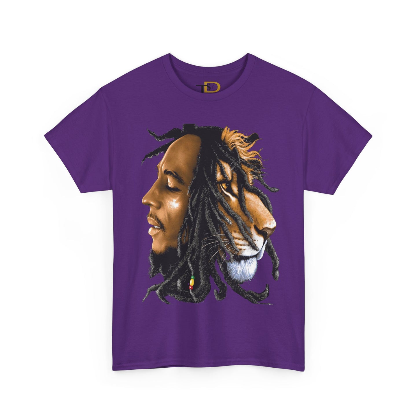 Unisex Heavy Cotton Tee - Inspiring Lion and Human Design