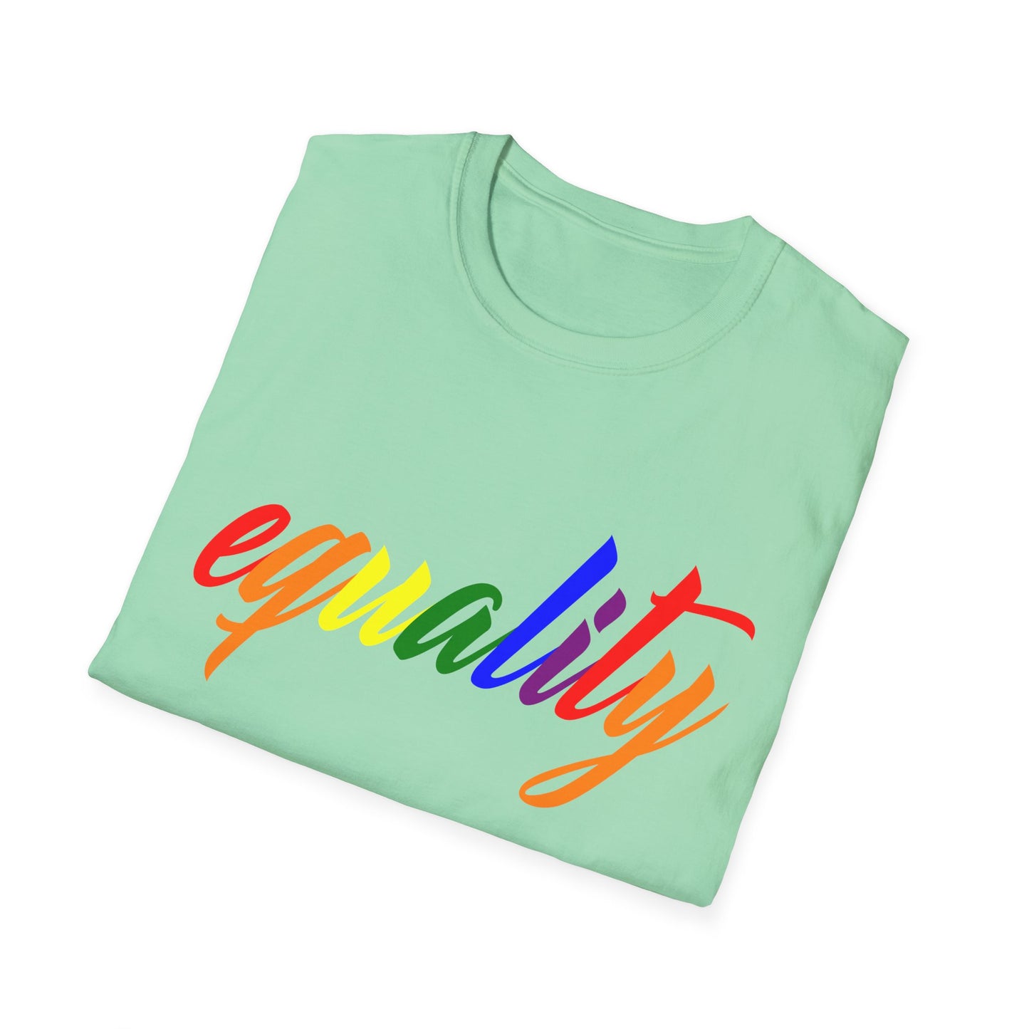 Unisex Equality T-Shirt, Softstyle Graphic Tee, LGBTQ+ Pride Apparel, Inclusive Fashion, Gift for Activists, Casual Wear