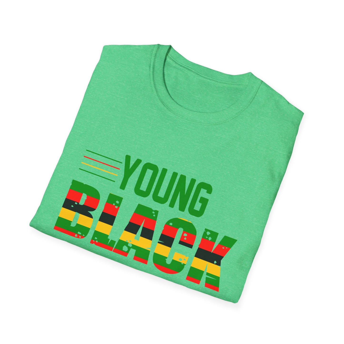 Young Black Free-Ish Unisex Softstyle T-Shirt, Celebratory Tee, Cultural Pride Shirt, Equality Apparel, Ideal for Events & Gifts