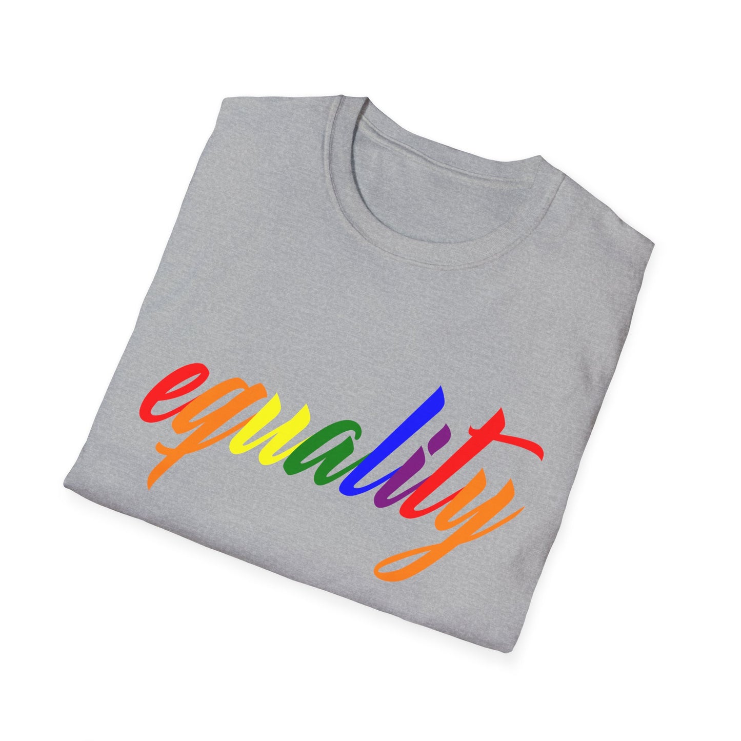 Unisex Equality T-Shirt, Softstyle Graphic Tee, LGBTQ+ Pride Apparel, Inclusive Fashion, Gift for Activists, Casual Wear
