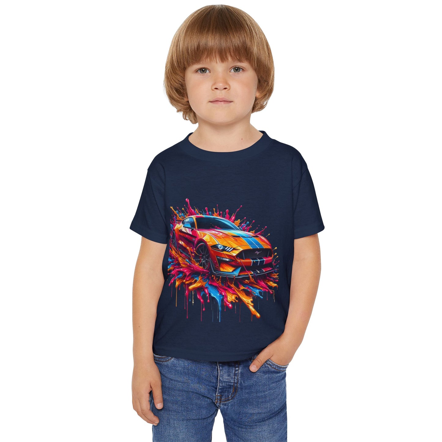 Vibrant Sports Car Toddler T-Shirt - Fun & Colorful Kids Tee