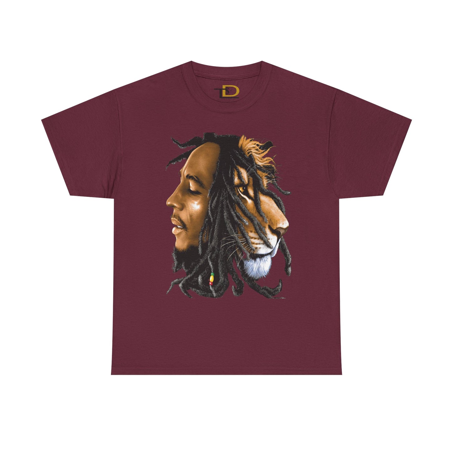 Unisex Heavy Cotton Tee - Inspiring Lion and Human Design