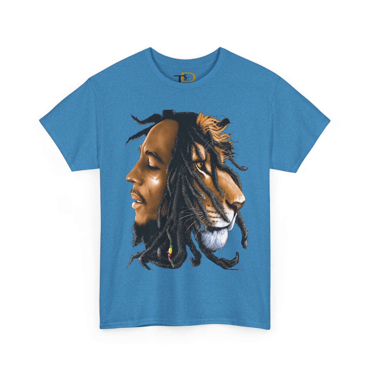 Unisex Heavy Cotton Tee - Inspiring Lion and Human Design