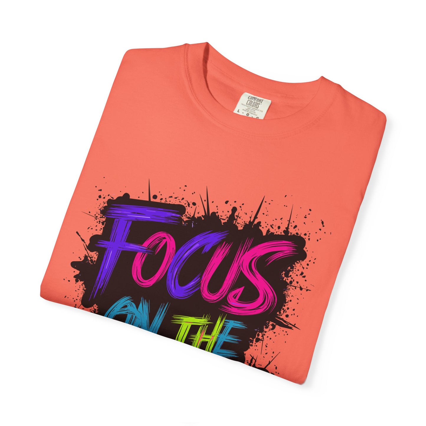 Vibrant Inspirational T-Shirt - Focus on the Goals - Unisex Motivational Tee, Goal Setting Shirt, Fitness Reminder, Gift for Dreamers