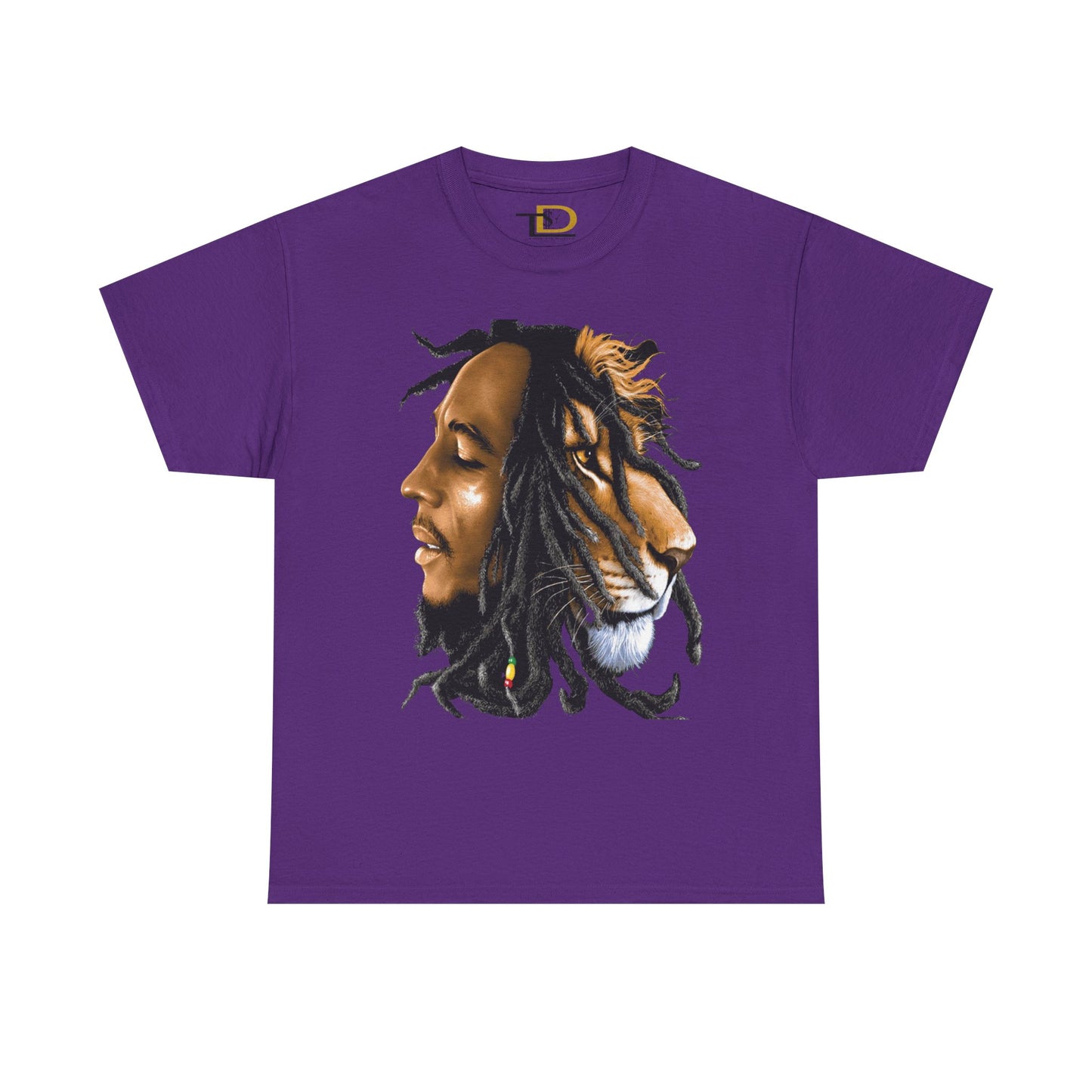 Unisex Heavy Cotton Tee - Inspiring Lion and Human Design