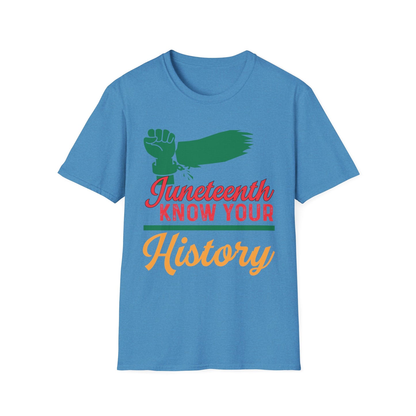 Unisex Softstyle T-Shirt - Juneteenth Know Your History, Comfortable Tee, Black History Month Gift, Celebration Shirt, Family Reunion Attire