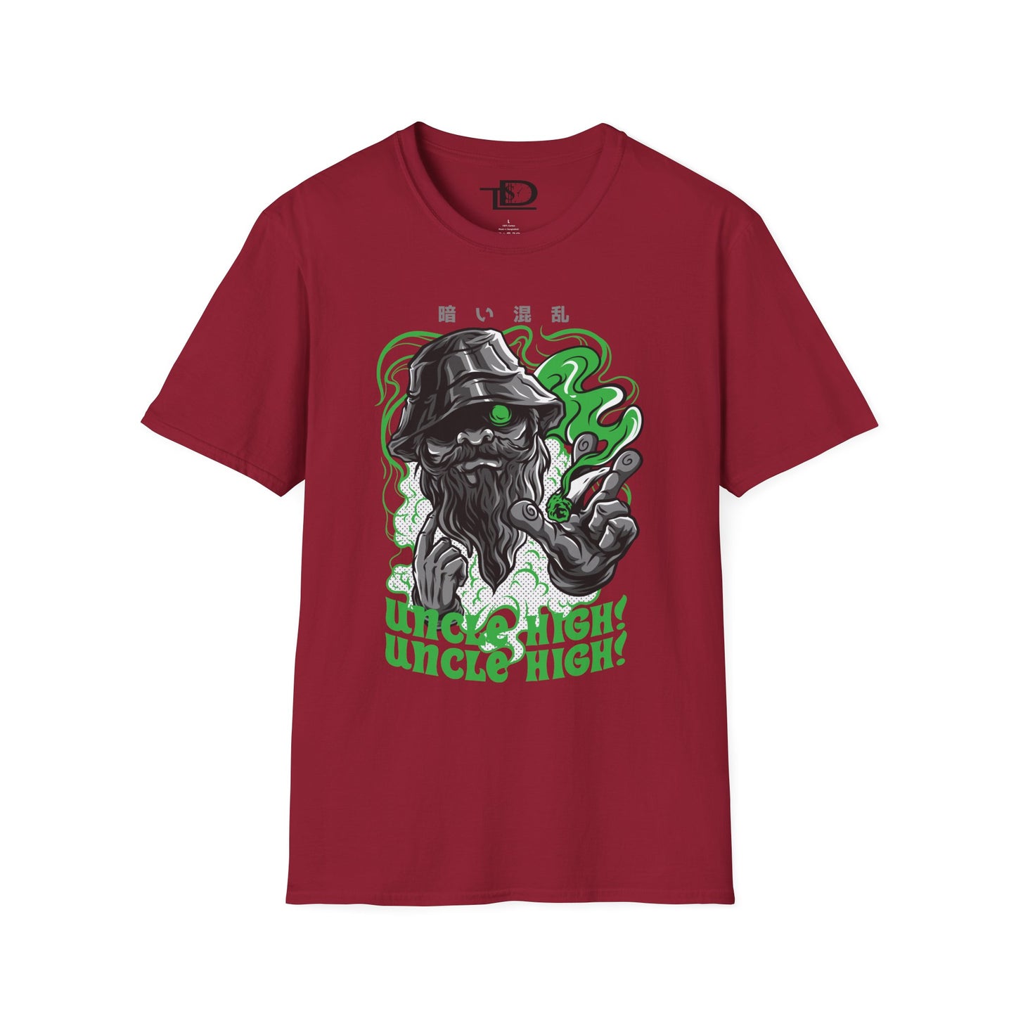 Unisex Softstyle T-Shirt with Fun Cannabis Design, Great for Festivals, Parties, Gifts, Uncle High Tee, Unique Graphic Shirt, Stoner Apparel
