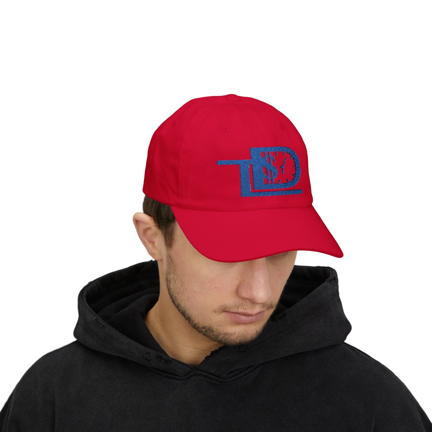 White Classic Dad Cap with Dollar Clock Design - Perfect for Gifting, Casual Outings, and Everyday Wear