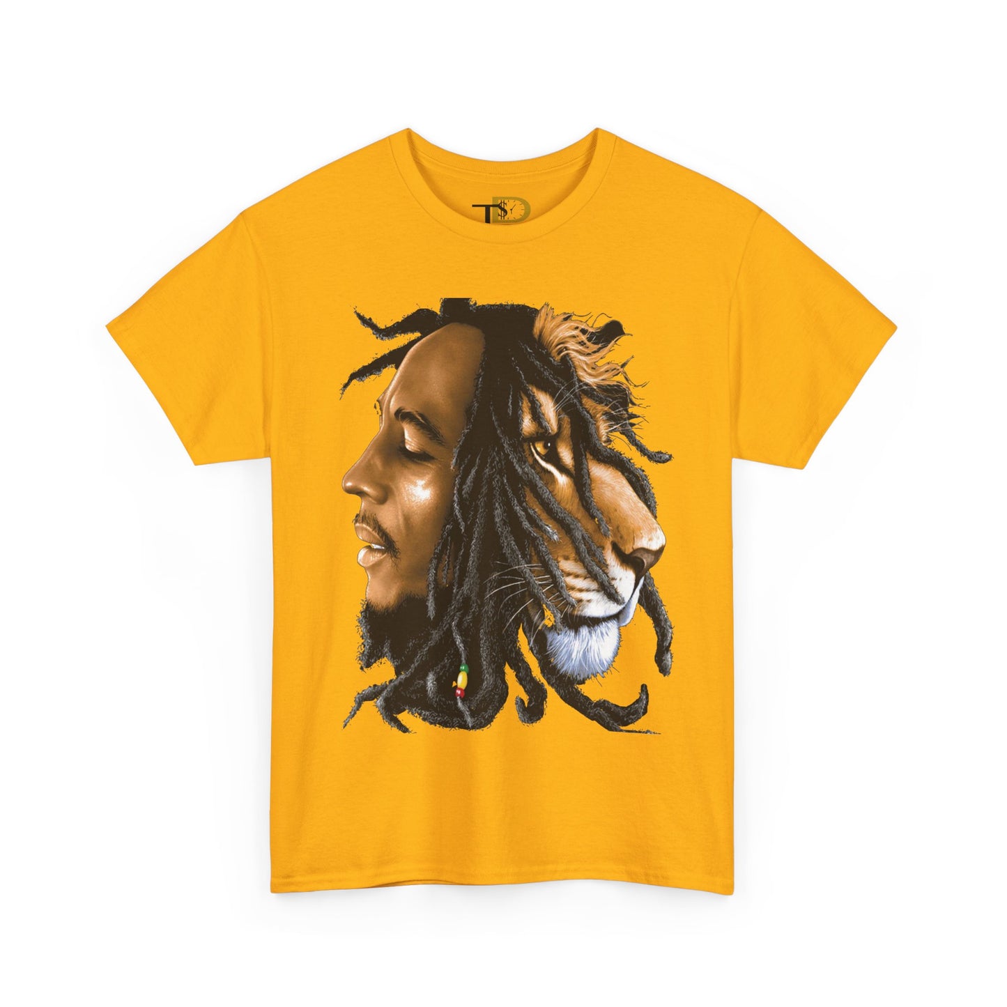 Unisex Heavy Cotton Tee - Inspiring Lion and Human Design