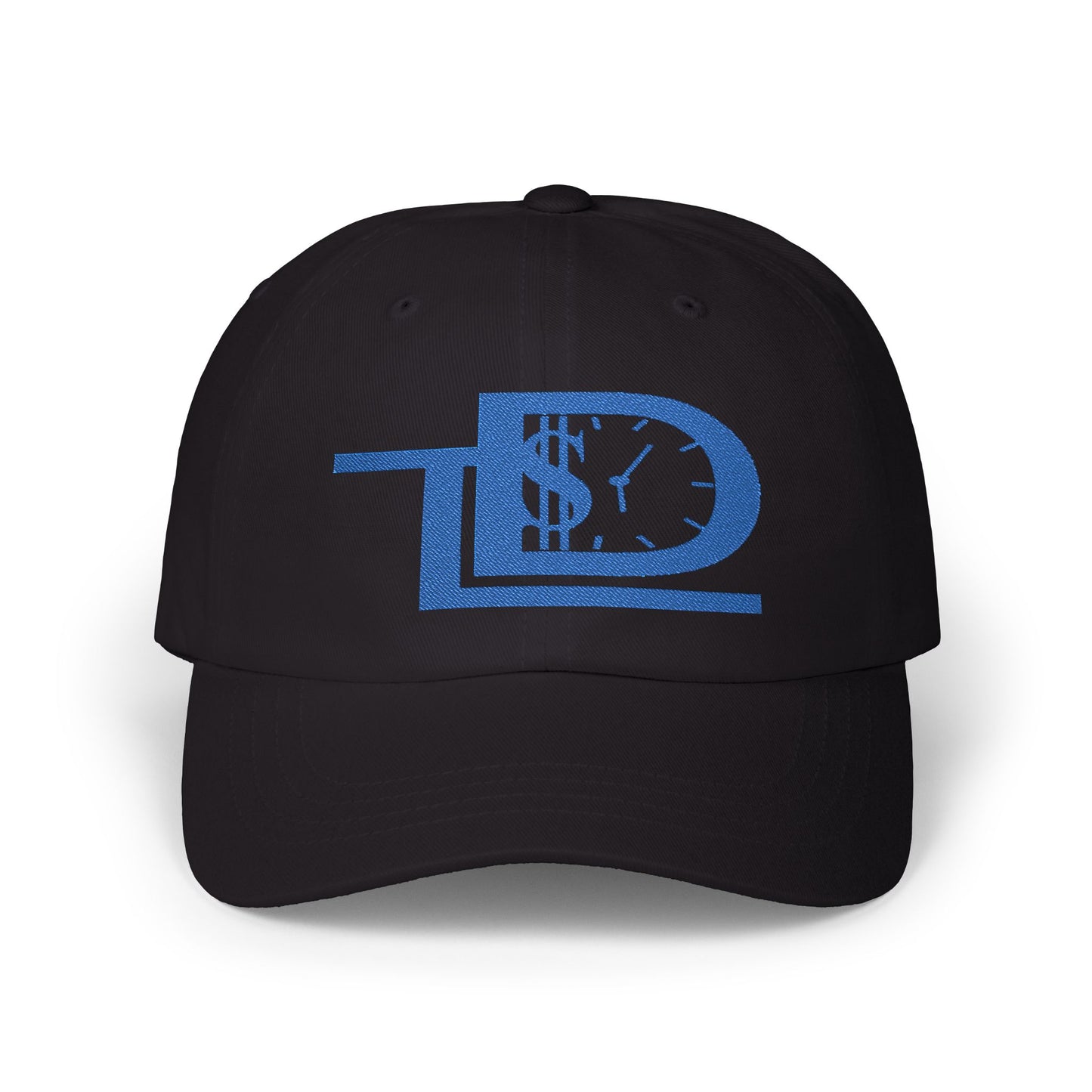 White Classic Dad Cap with Dollar Clock Design - Perfect for Gifting, Casual Outings, and Everyday Wear