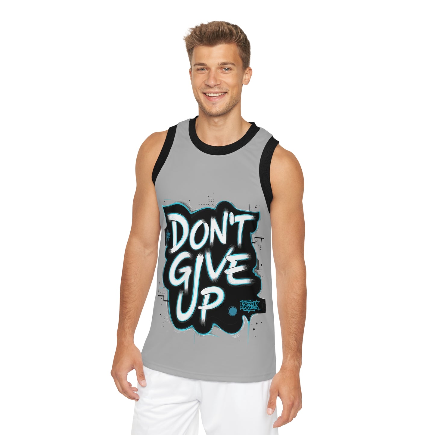 Unisex Basketball Jersey - Motivational Sport Tank, Perfect for Athletes, Workouts, Gifts, Don't Give Up Design
