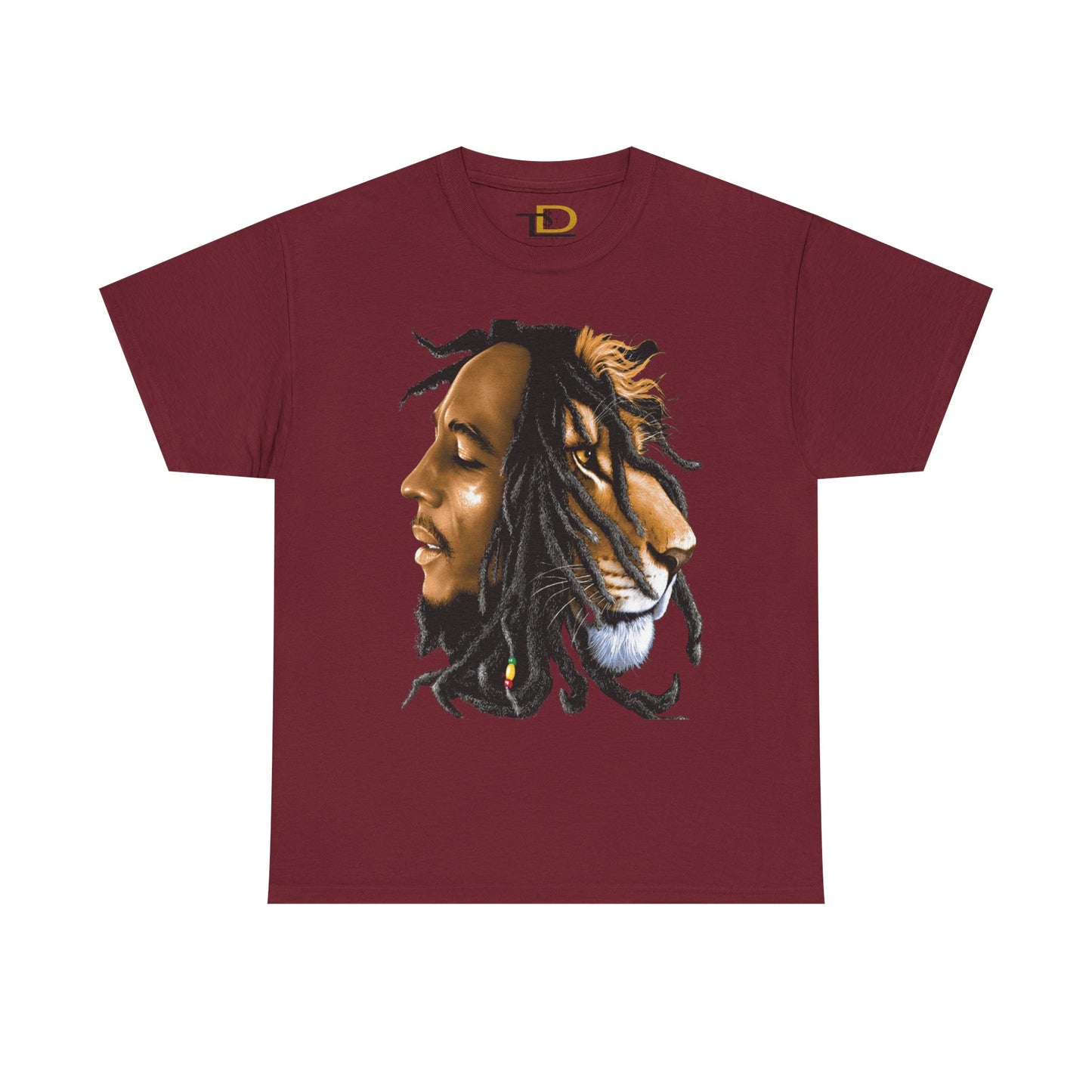 Unisex Heavy Cotton Tee - Inspiring Lion and Human Design