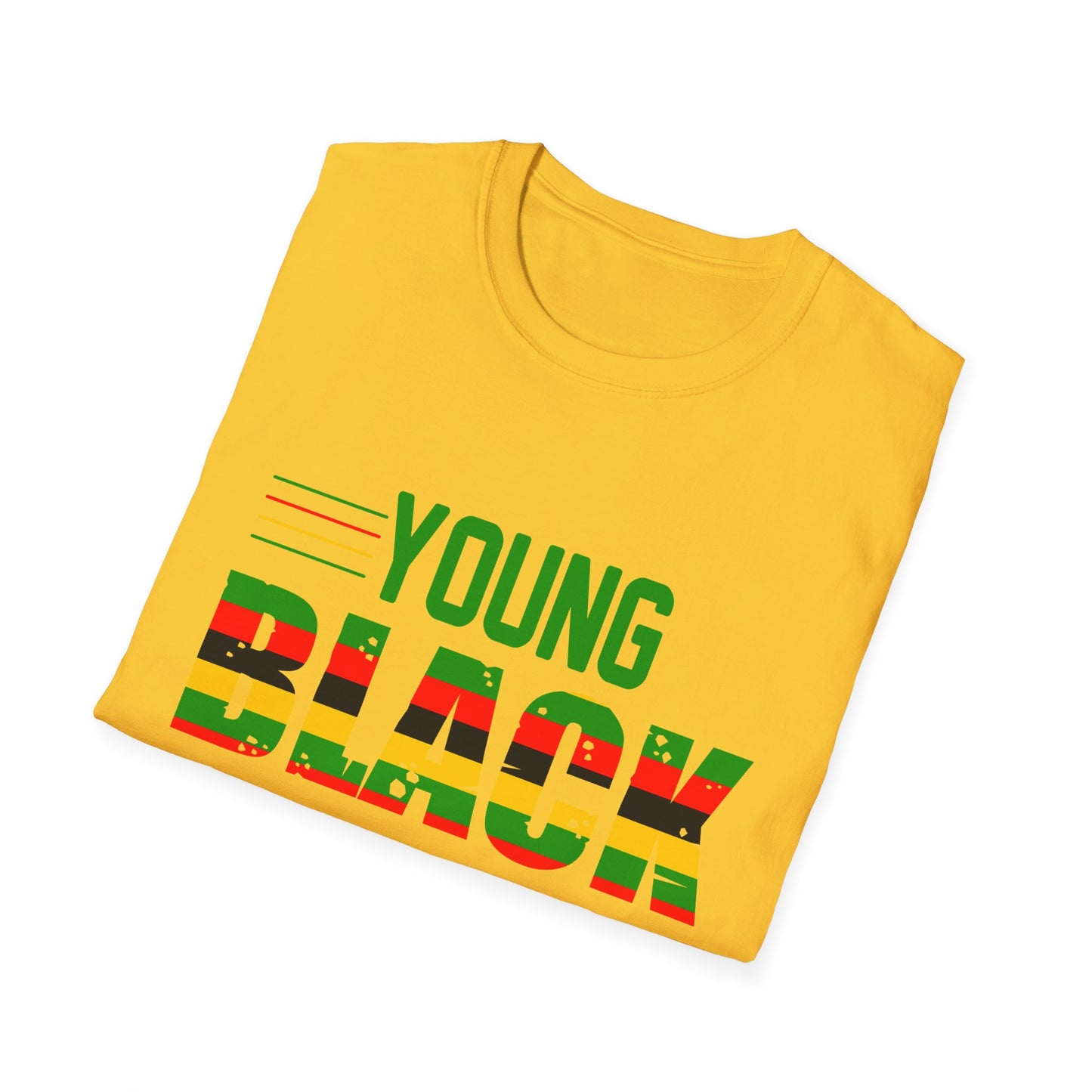 Young Black Free-Ish Unisex Softstyle T-Shirt, Celebratory Tee, Cultural Pride Shirt, Equality Apparel, Ideal for Events & Gifts