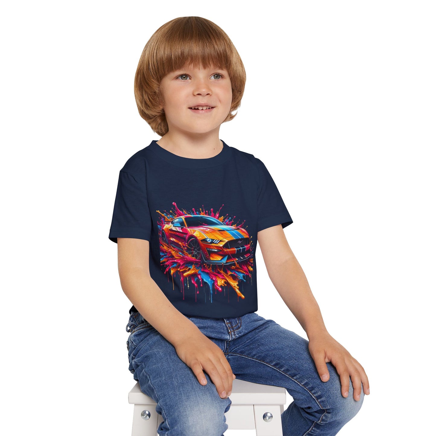 Vibrant Sports Car Toddler T-Shirt - Fun & Colorful Kids Tee