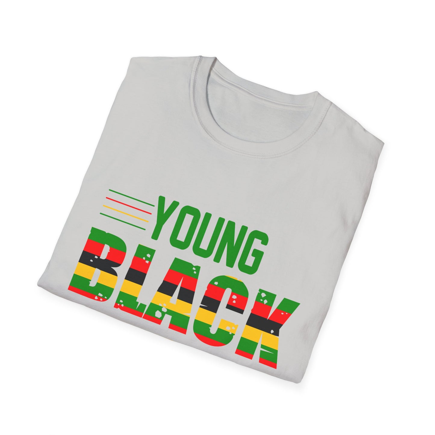 Young Black Free-Ish Unisex Softstyle T-Shirt, Celebratory Tee, Cultural Pride Shirt, Equality Apparel, Ideal for Events & Gifts