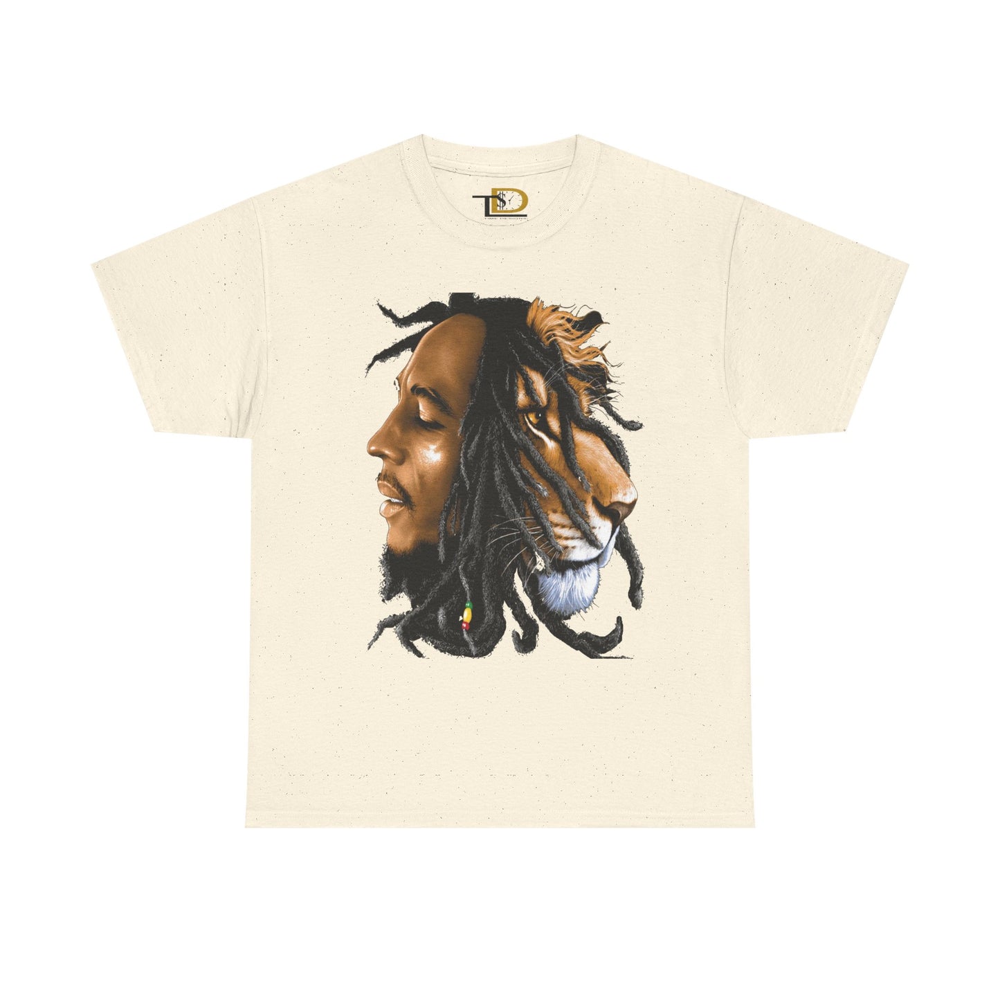 Unisex Heavy Cotton Tee - Inspiring Lion and Human Design