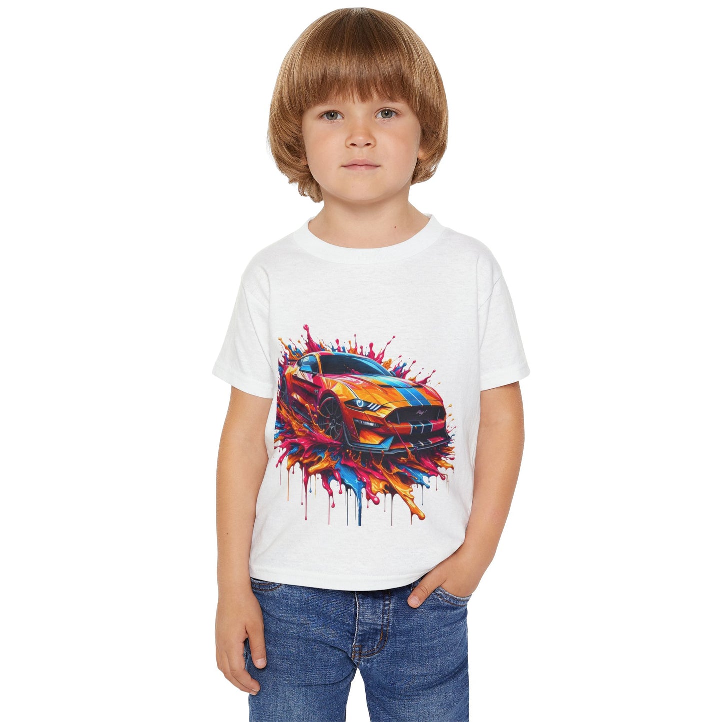 Vibrant Sports Car Toddler T-Shirt - Fun & Colorful Kids Tee