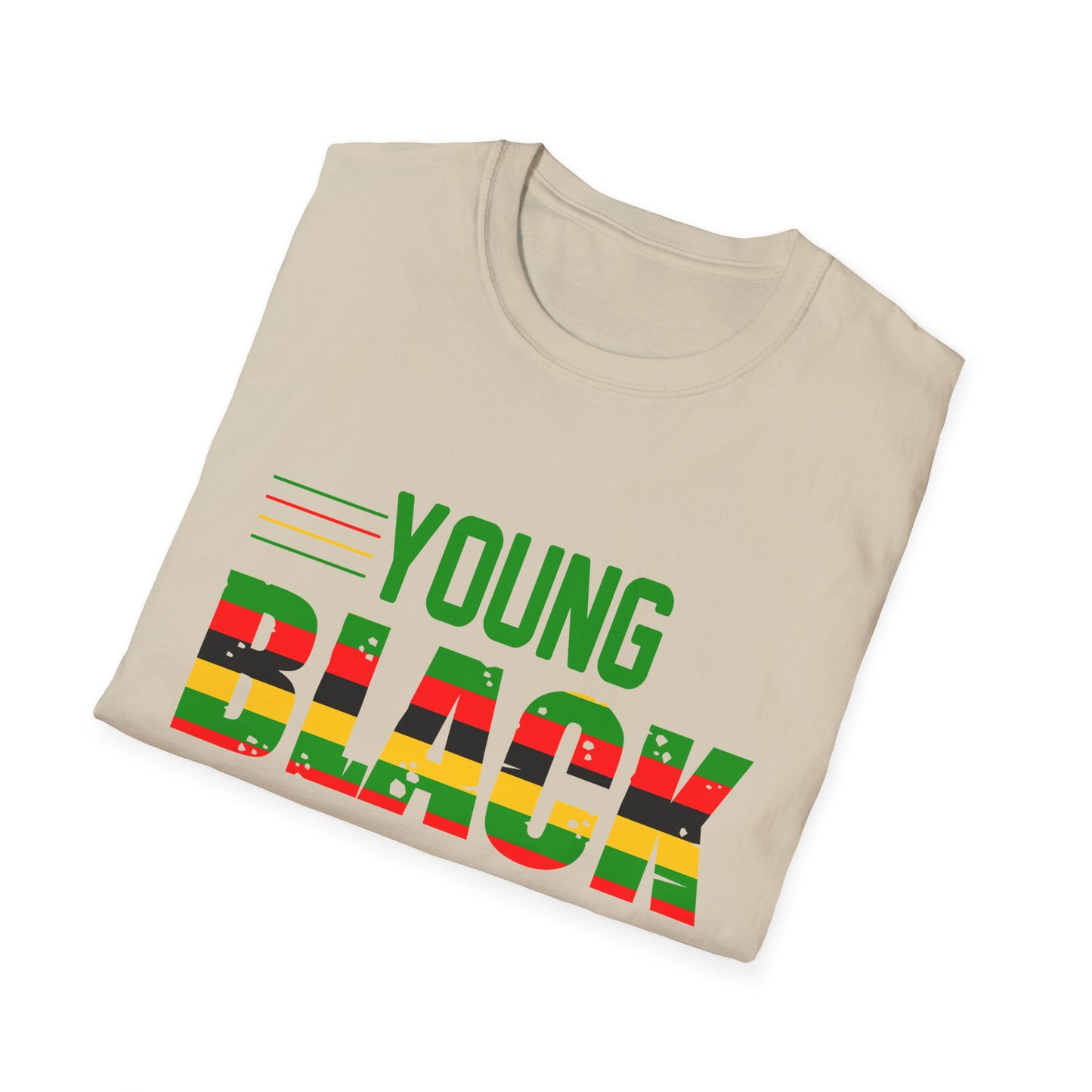 Young Black Free-Ish Unisex Softstyle T-Shirt, Celebratory Tee, Cultural Pride Shirt, Equality Apparel, Ideal for Events & Gifts