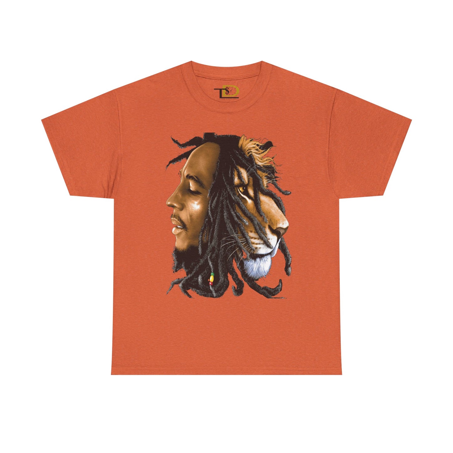 Unisex Heavy Cotton Tee - Inspiring Lion and Human Design