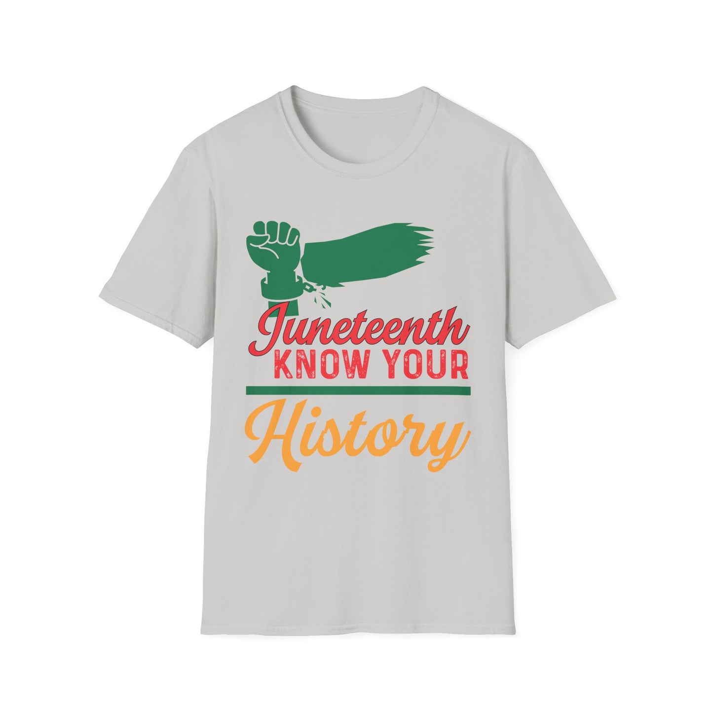 Unisex Softstyle T-Shirt - Juneteenth Know Your History, Comfortable Tee, Black History Month Gift, Celebration Shirt, Family Reunion Attire