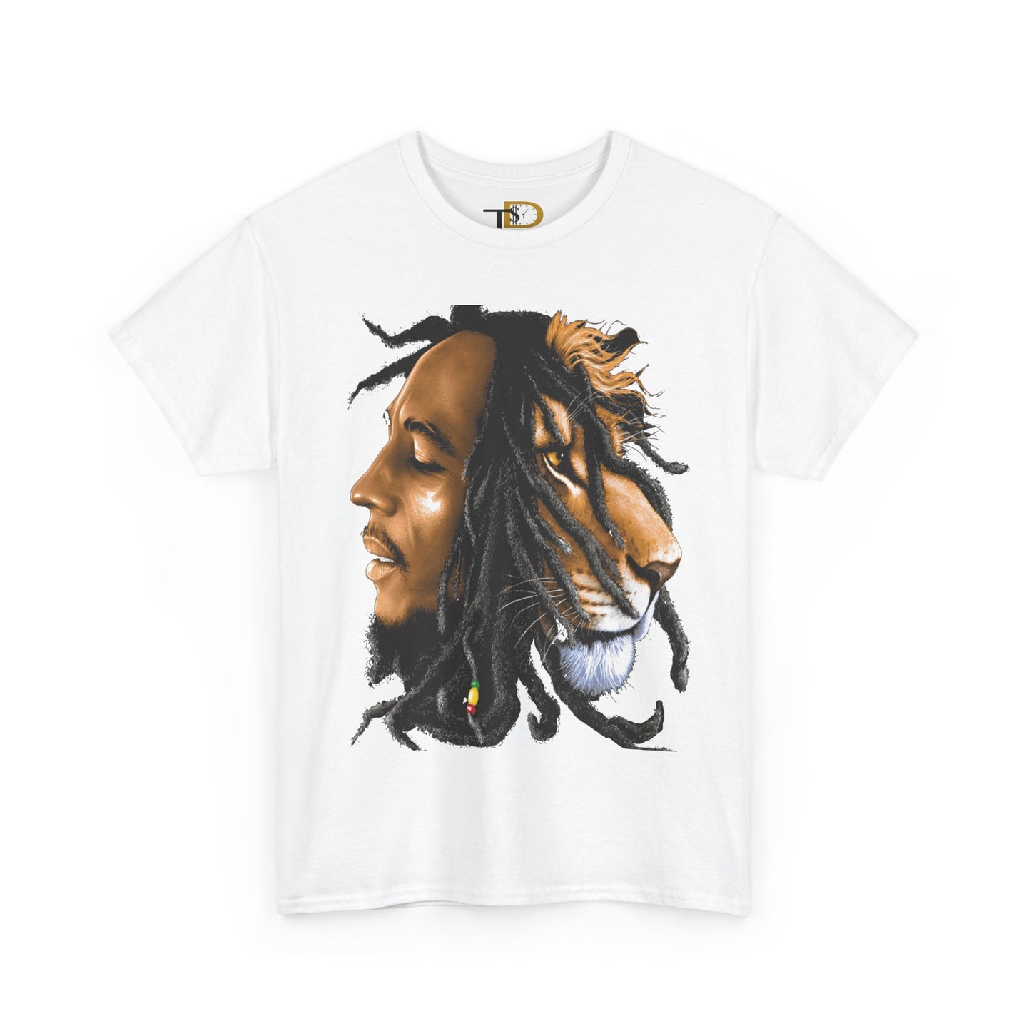 Unisex Heavy Cotton Tee - Inspiring Lion and Human Design