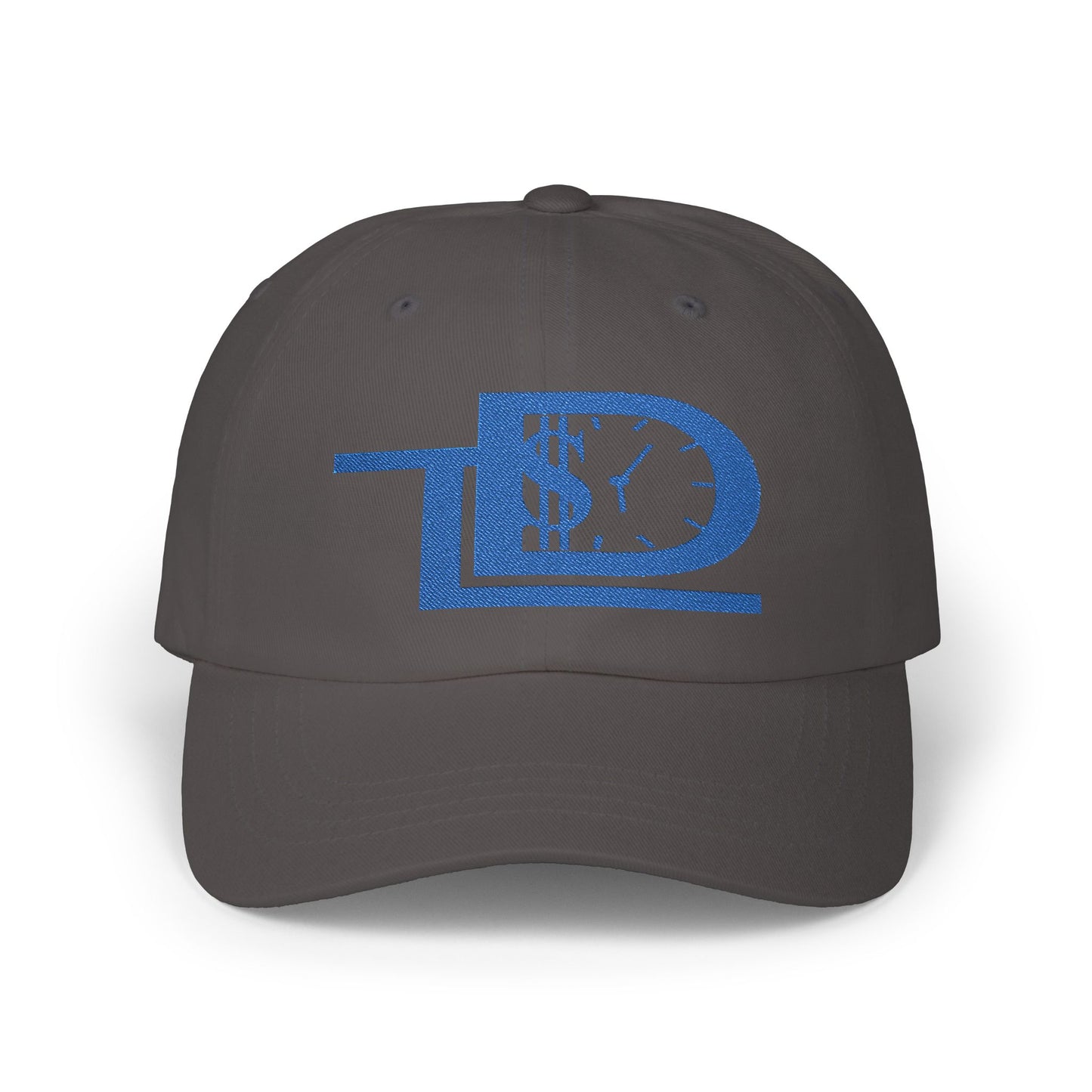 White Classic Dad Cap with Dollar Clock Design - Perfect for Gifting, Casual Outings, and Everyday Wear