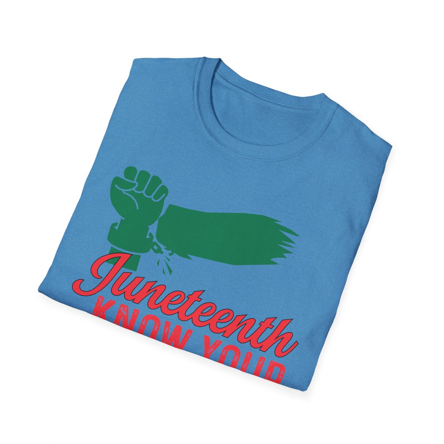 Unisex Softstyle T-Shirt - Juneteenth Know Your History, Comfortable Tee, Black History Month Gift, Celebration Shirt, Family Reunion Attire