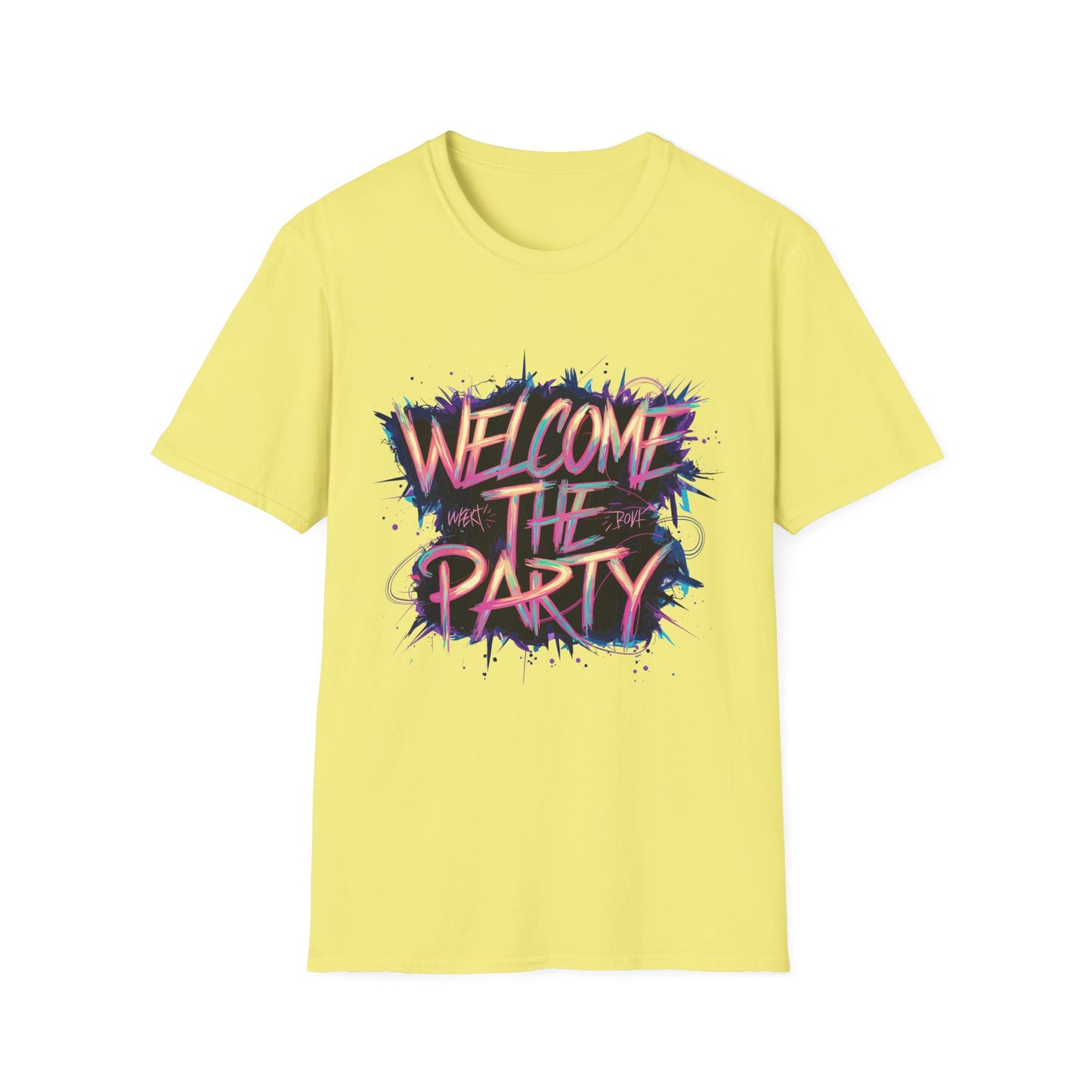 Welcome the Party Unisex Softstyle T-Shirt, Party Shirt, Celebration Tee, Casual Wear, Gift for Party Lovers, Festival Clothing