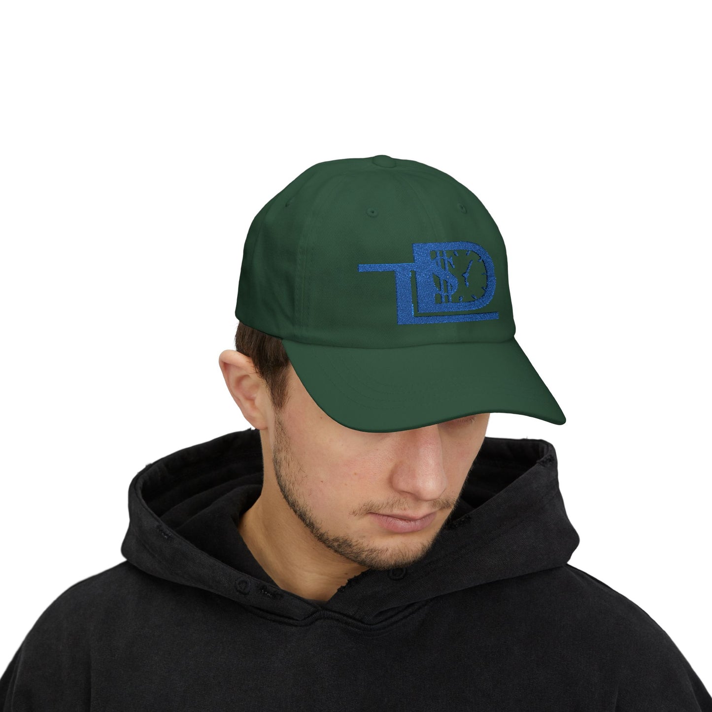 White Classic Dad Cap with Dollar Clock Design - Perfect for Gifting, Casual Outings, and Everyday Wear