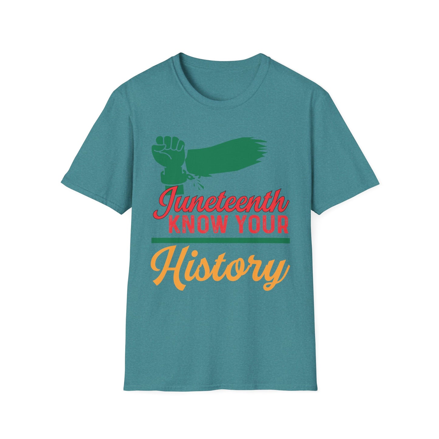 Unisex Softstyle T-Shirt - Juneteenth Know Your History, Comfortable Tee, Black History Month Gift, Celebration Shirt, Family Reunion Attire