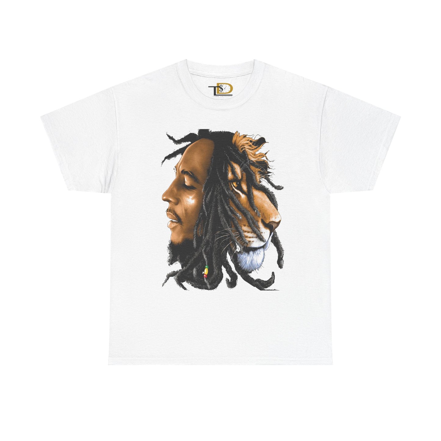 Unisex Heavy Cotton Tee - Inspiring Lion and Human Design