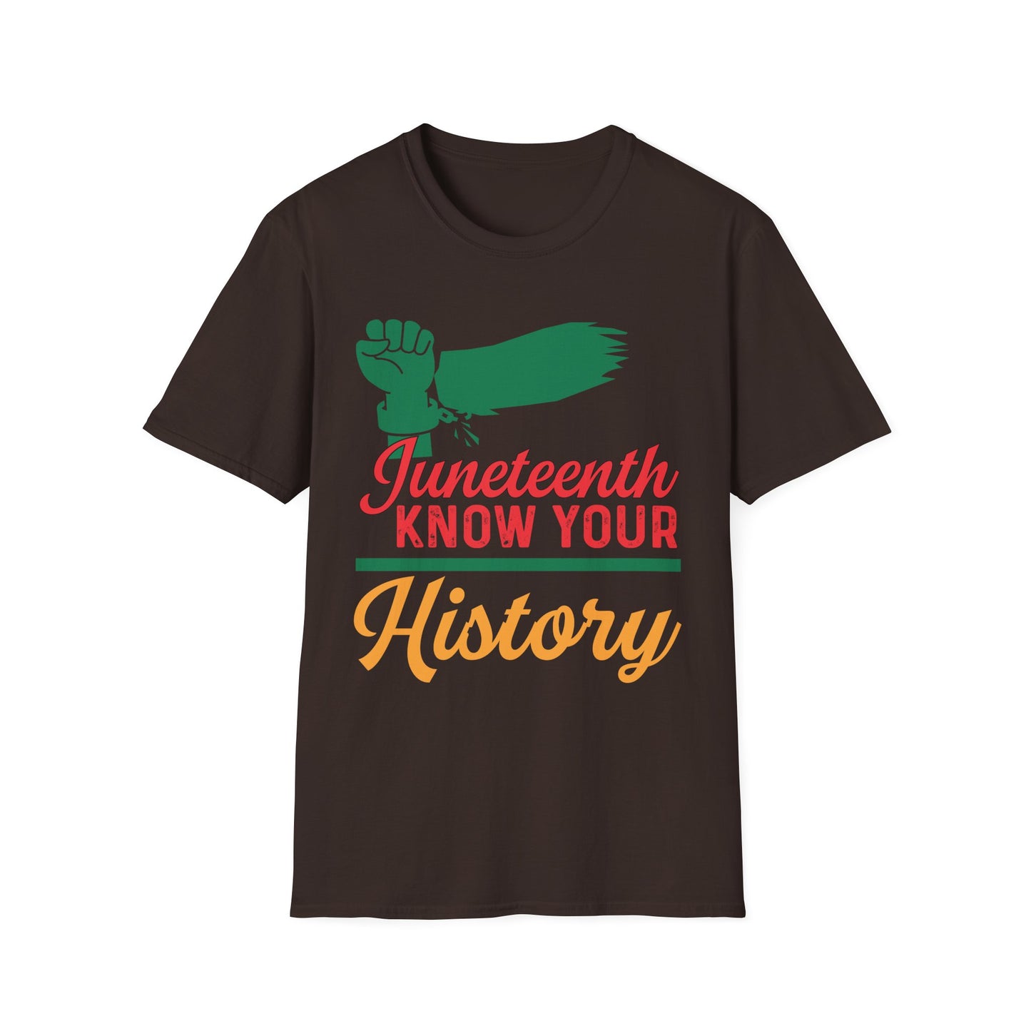 Unisex Softstyle T-Shirt - Juneteenth Know Your History, Comfortable Tee, Black History Month Gift, Celebration Shirt, Family Reunion Attire