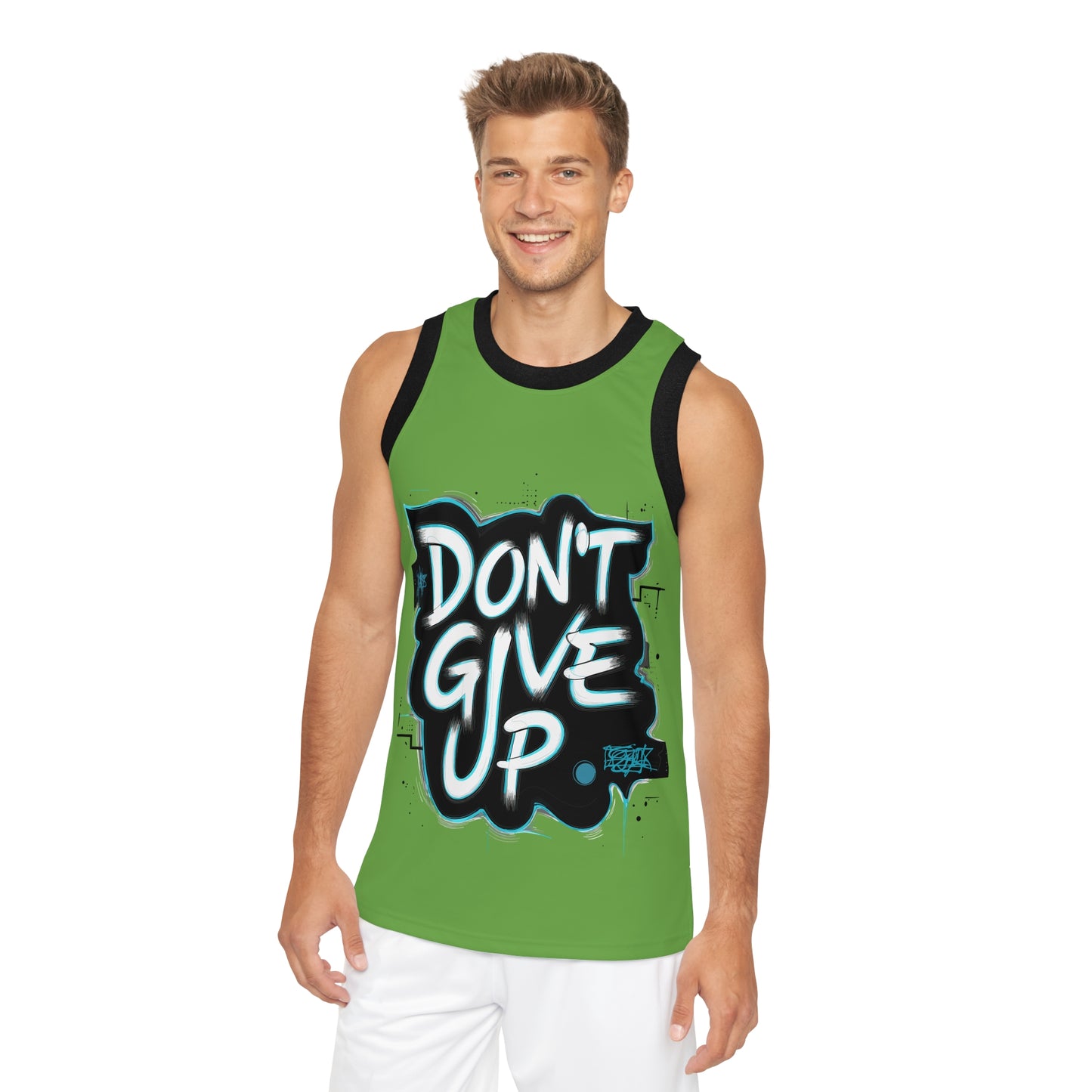 Unisex Basketball Jersey - 'Don't Give Up' Motivational Tank Top, Athletic Wear, Sports Jersey, Gift for Athletes, Fitness Apparel