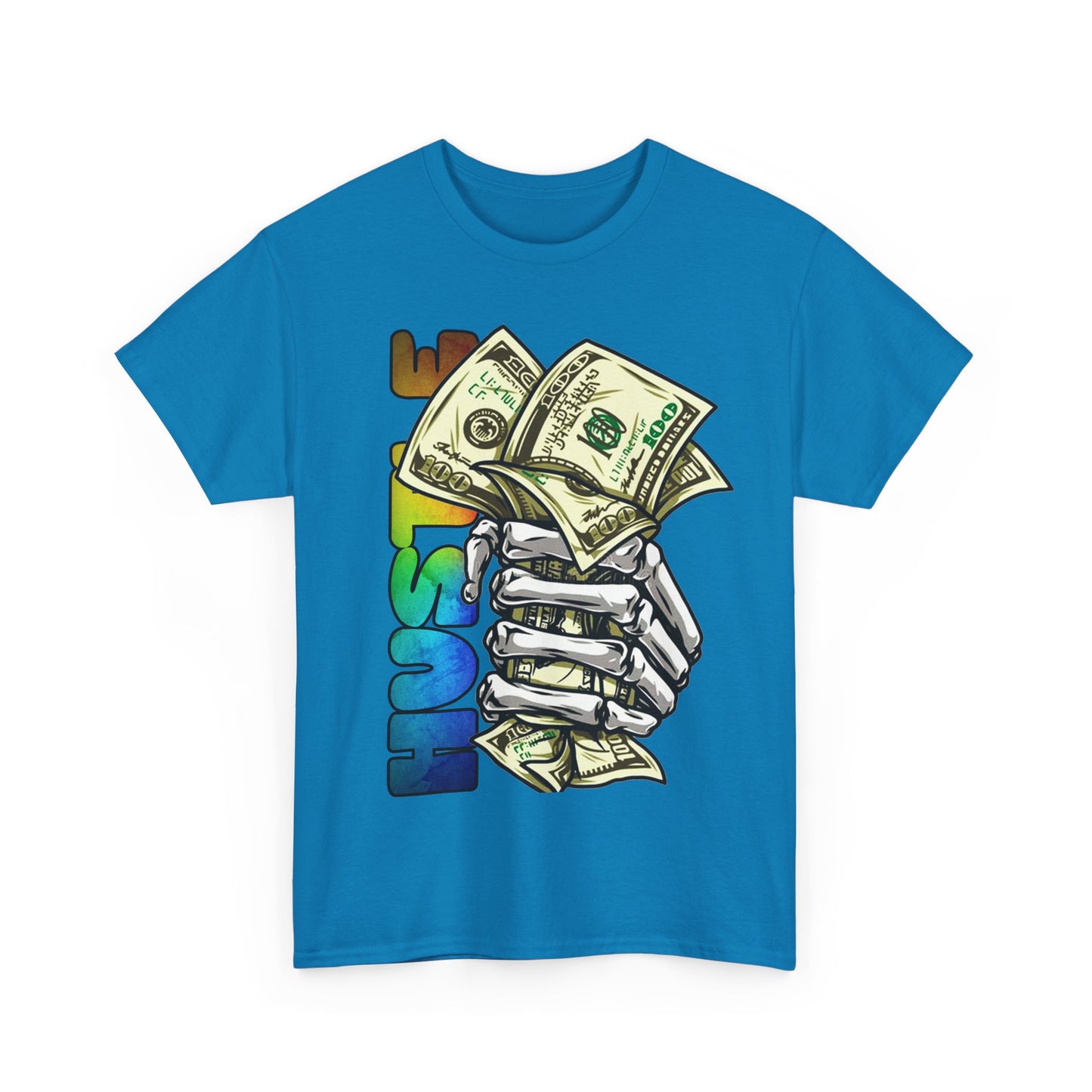 Unisex Heavy Cotton Tee - 'Hustle' Graphic Tee with Money Design