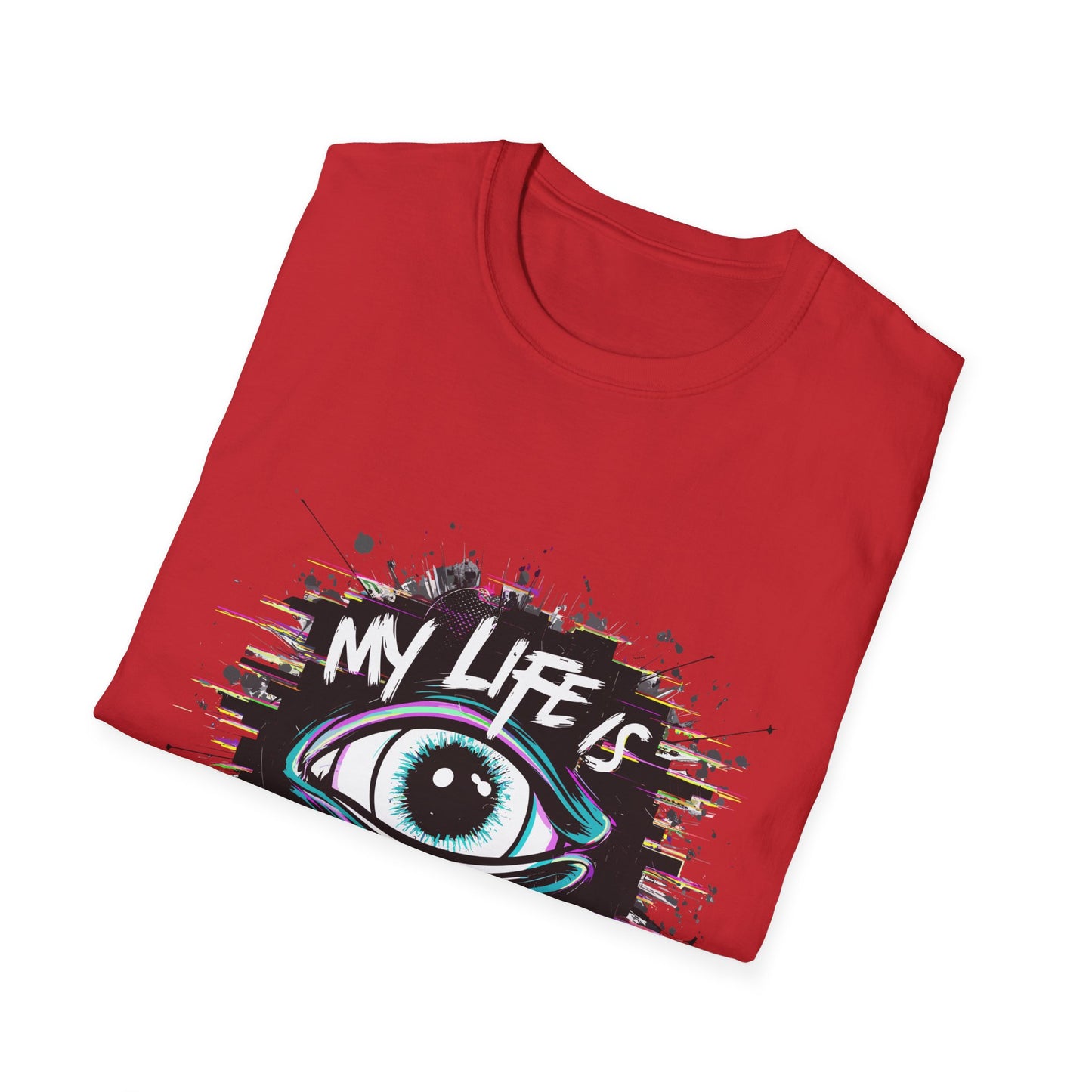 Unisex Hypnotized Eye T-Shirt, Softstyle Tee, Cool Graphic Shirt, Gift for Dreamers, Casual Wear, Trendy Fashion Tee
