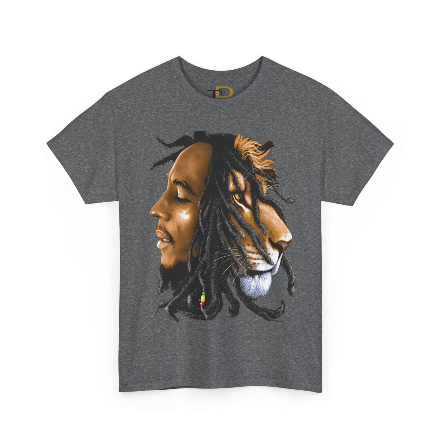 Unisex Heavy Cotton Tee - Inspiring Lion and Human Design
