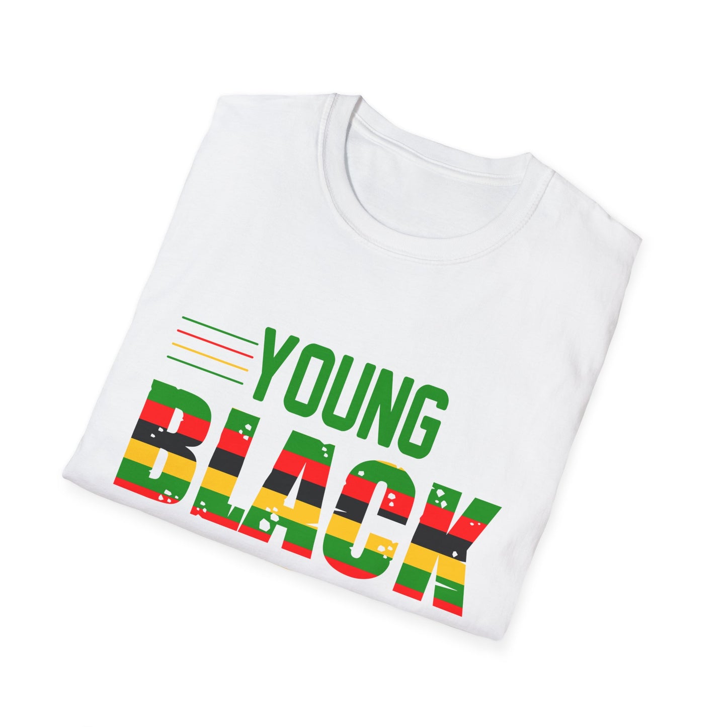 Young Black Free-Ish Unisex Softstyle T-Shirt, Celebratory Tee, Cultural Pride Shirt, Equality Apparel, Ideal for Events & Gifts