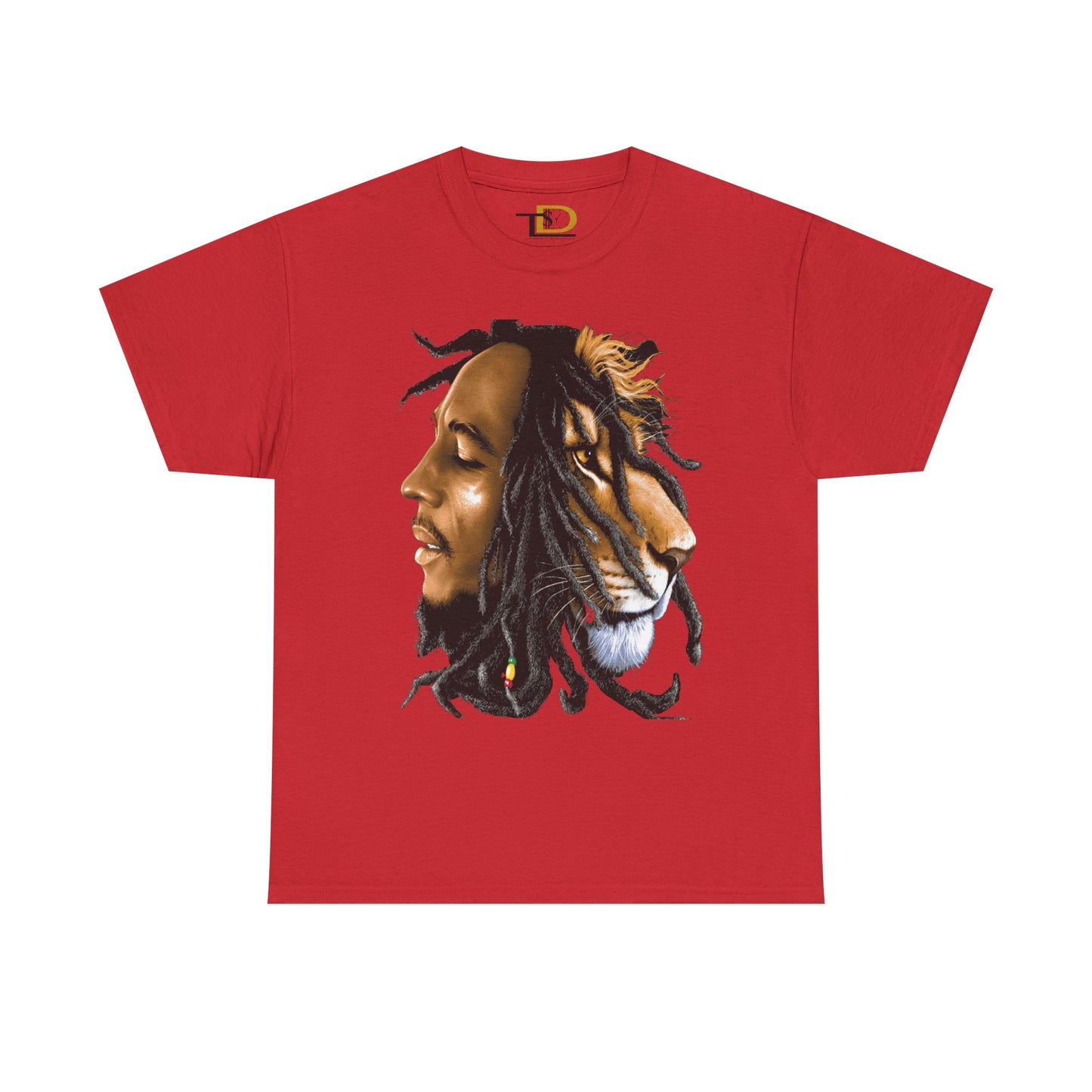 Unisex Heavy Cotton Tee - Inspiring Lion and Human Design