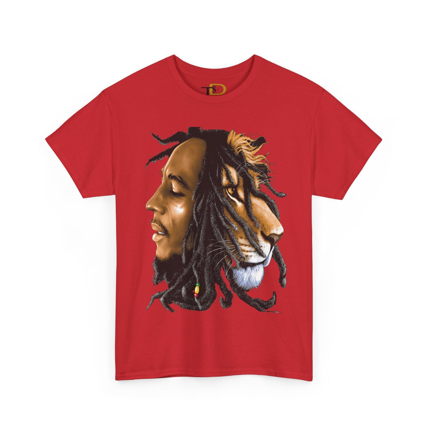 Unisex Heavy Cotton Tee - Inspiring Lion and Human Design