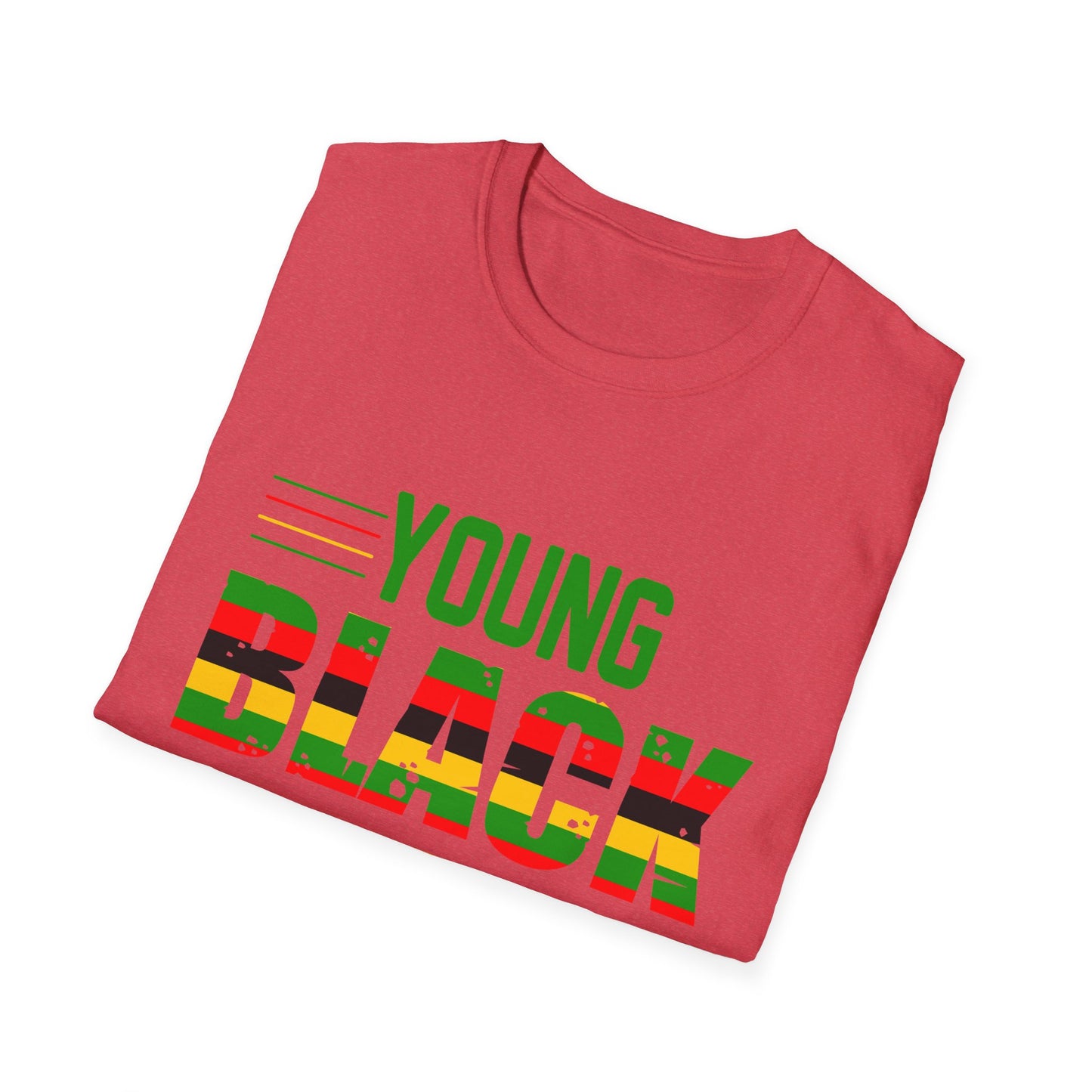 Young Black Free-Ish Unisex Softstyle T-Shirt, Celebratory Tee, Cultural Pride Shirt, Equality Apparel, Ideal for Events & Gifts
