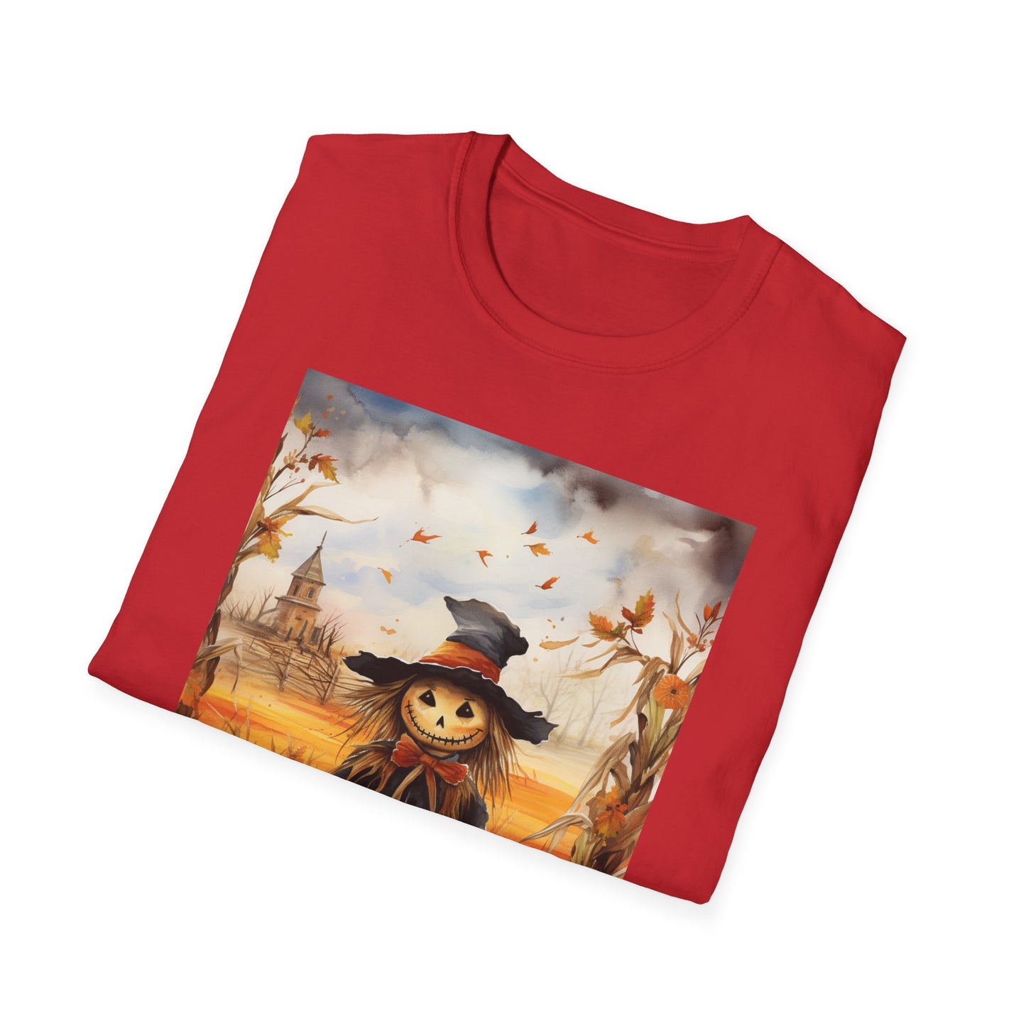 Autumn Scarecrow T-Shirt - Cozy Fall Tee, Pumpkin Patch Shirt, Halloween Apparel, Harvest Festival Gear, Unisex Seasonal Top