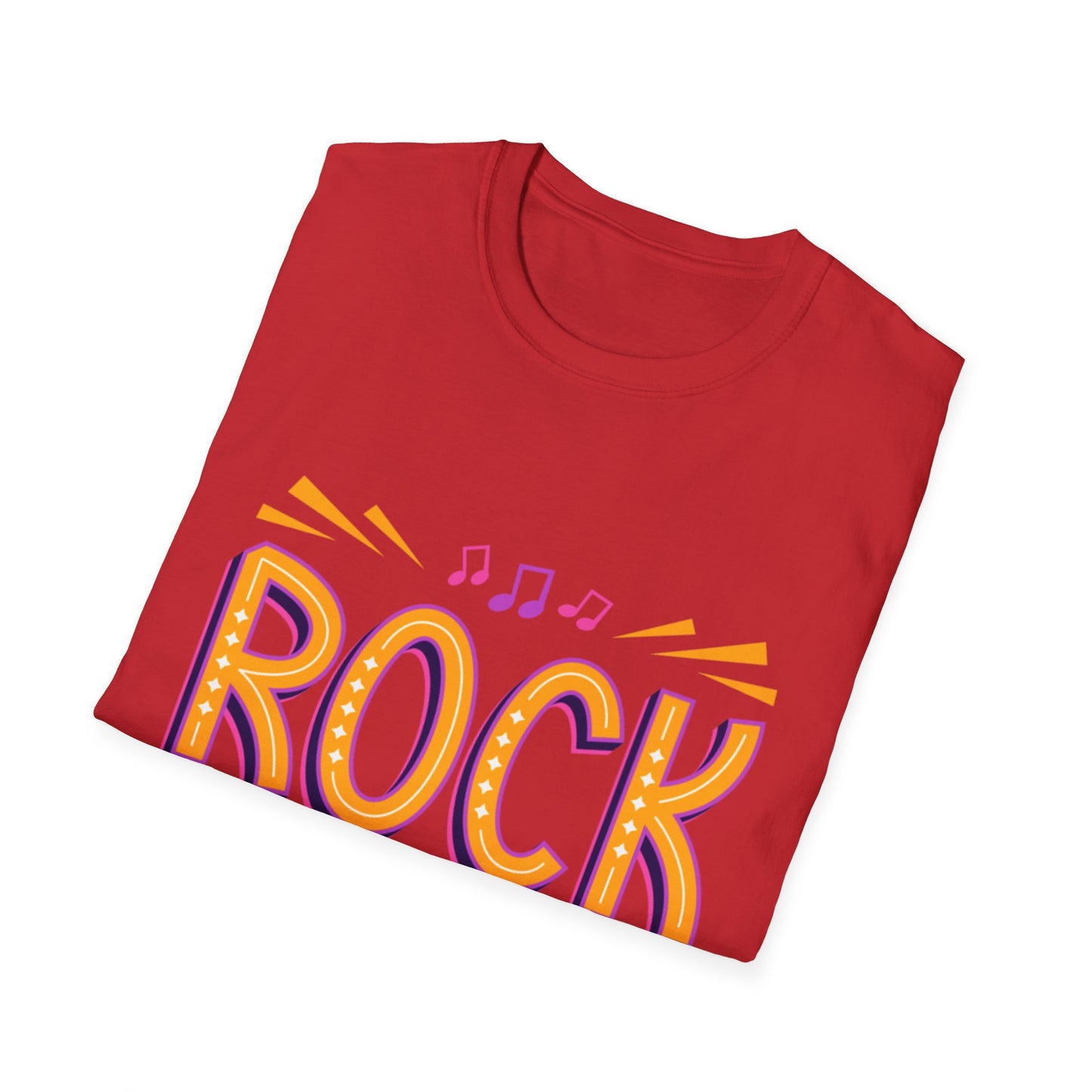 Rock Not Dead Unisex Softstyle T-Shirt | Music Lover Gift, Concert Apparel, Graphic Tee, Casual Wear, Festival Outfit