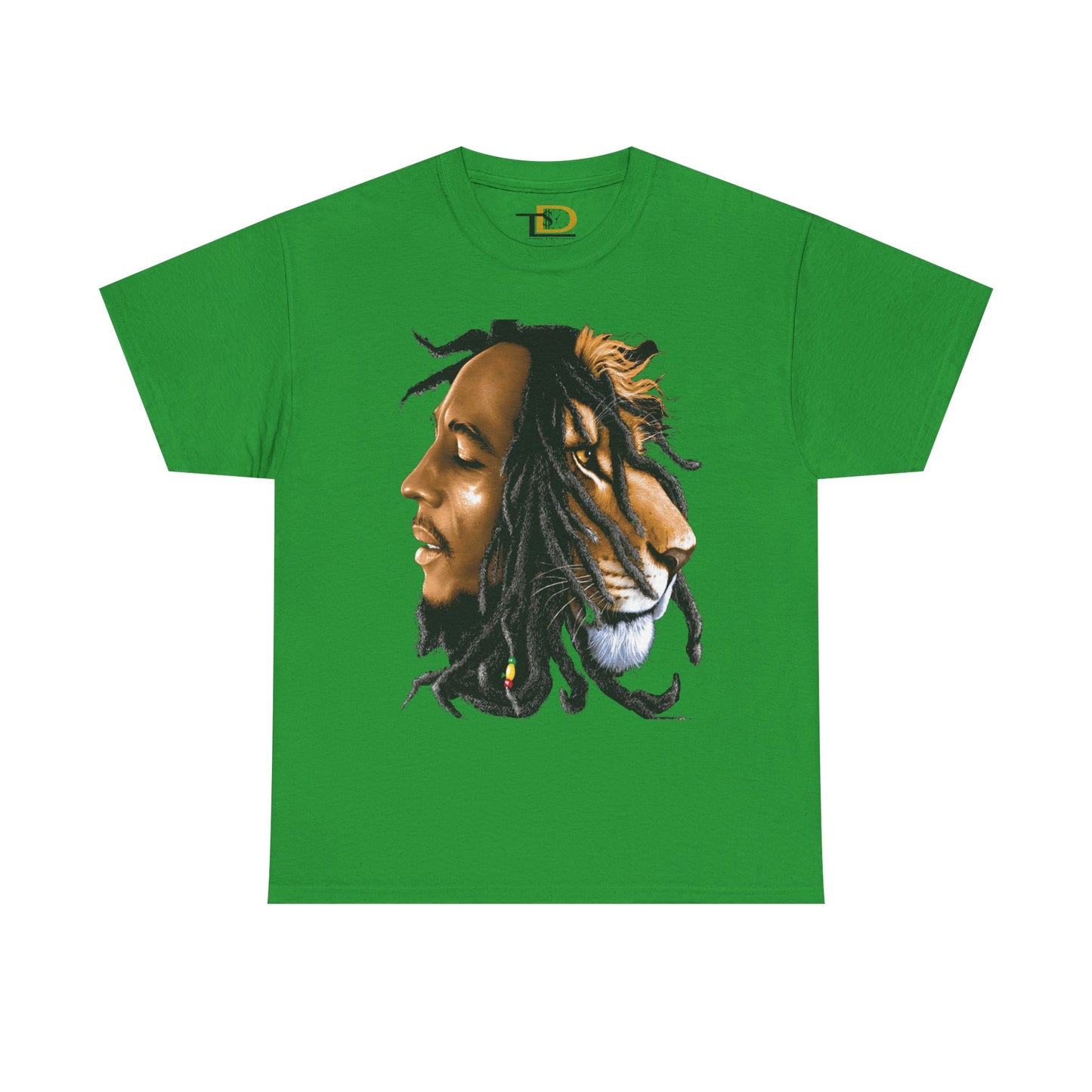Unisex Heavy Cotton Tee - Inspiring Lion and Human Design