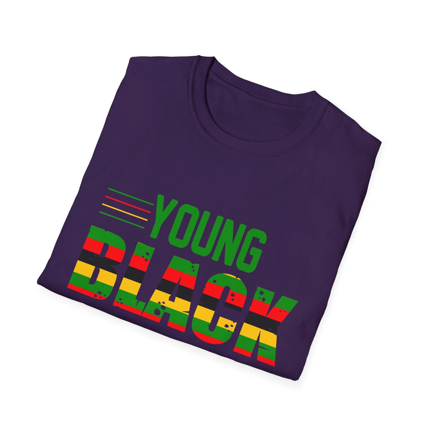 Young Black Free-Ish Unisex Softstyle T-Shirt, Celebratory Tee, Cultural Pride Shirt, Equality Apparel, Ideal for Events & Gifts