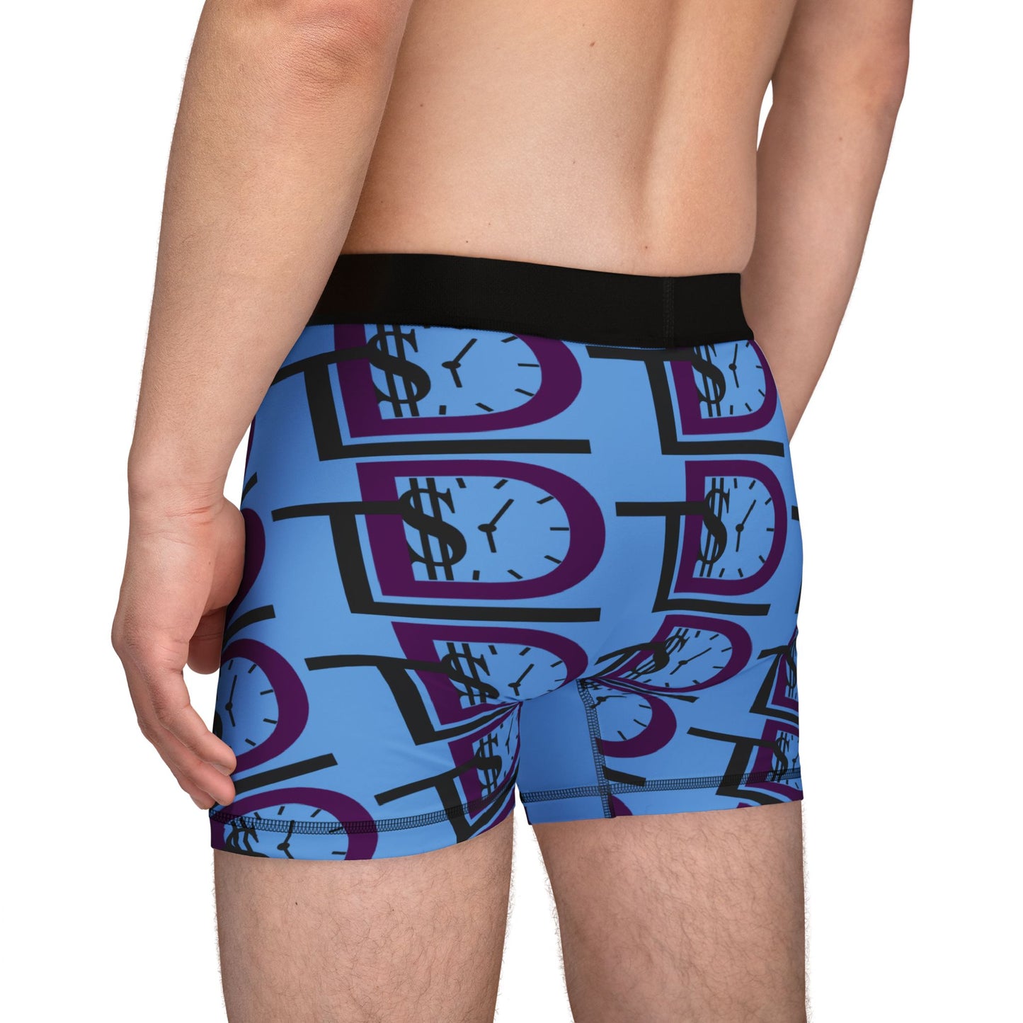 Men's Boxers with Bold Time Design - Comfortable and Stylish Underwear for Everyday Wear