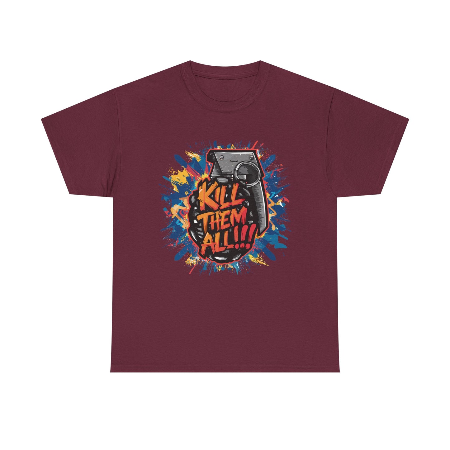 Unisex Graphic Tee with 'Kill Them All' Design | Casual Wear, Streetwear, Graphic T-Shirt, Gift for Gamers, Statement Shirt