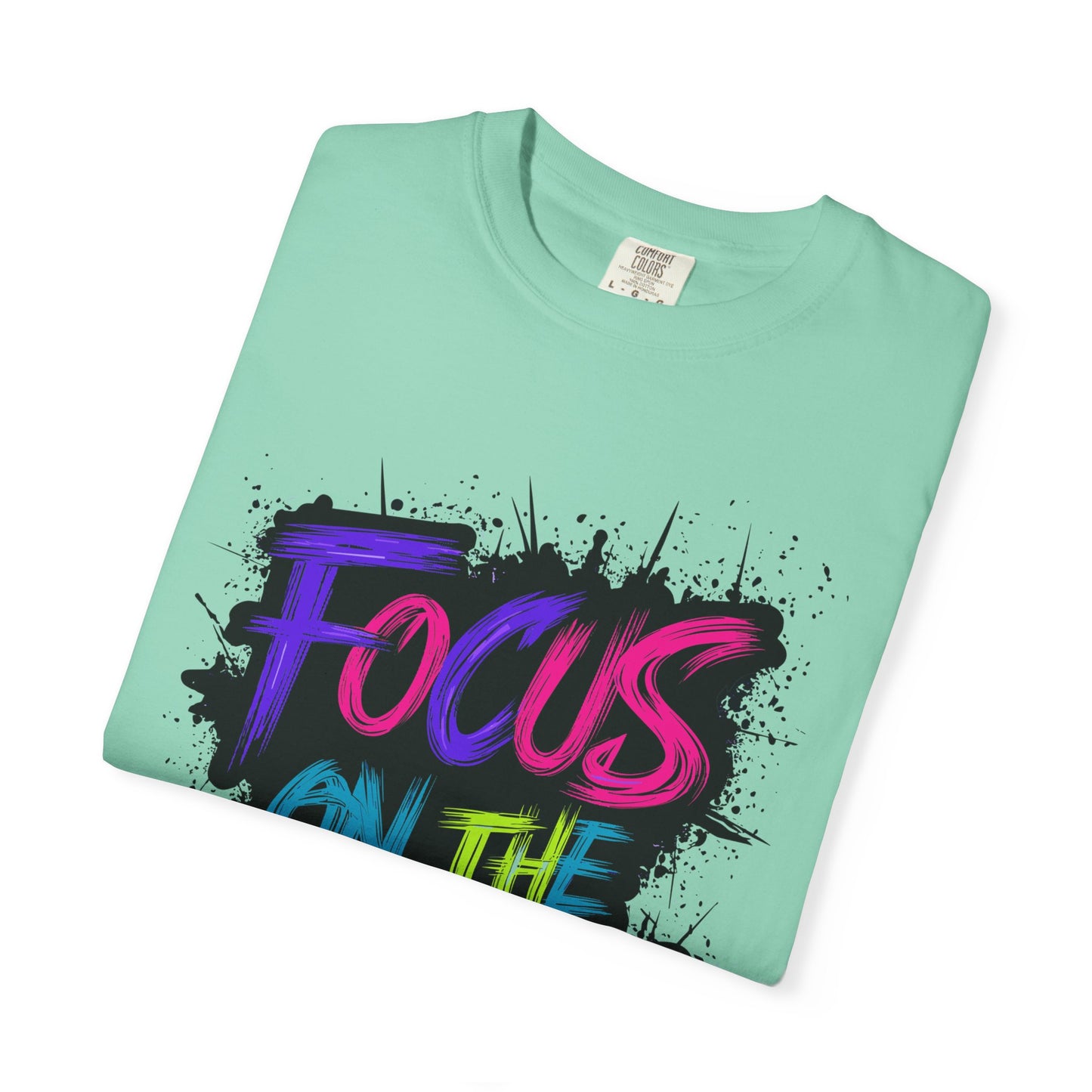 Vibrant Inspirational T-Shirt - Focus on the Goals - Unisex Motivational Tee, Goal Setting Shirt, Fitness Reminder, Gift for Dreamers